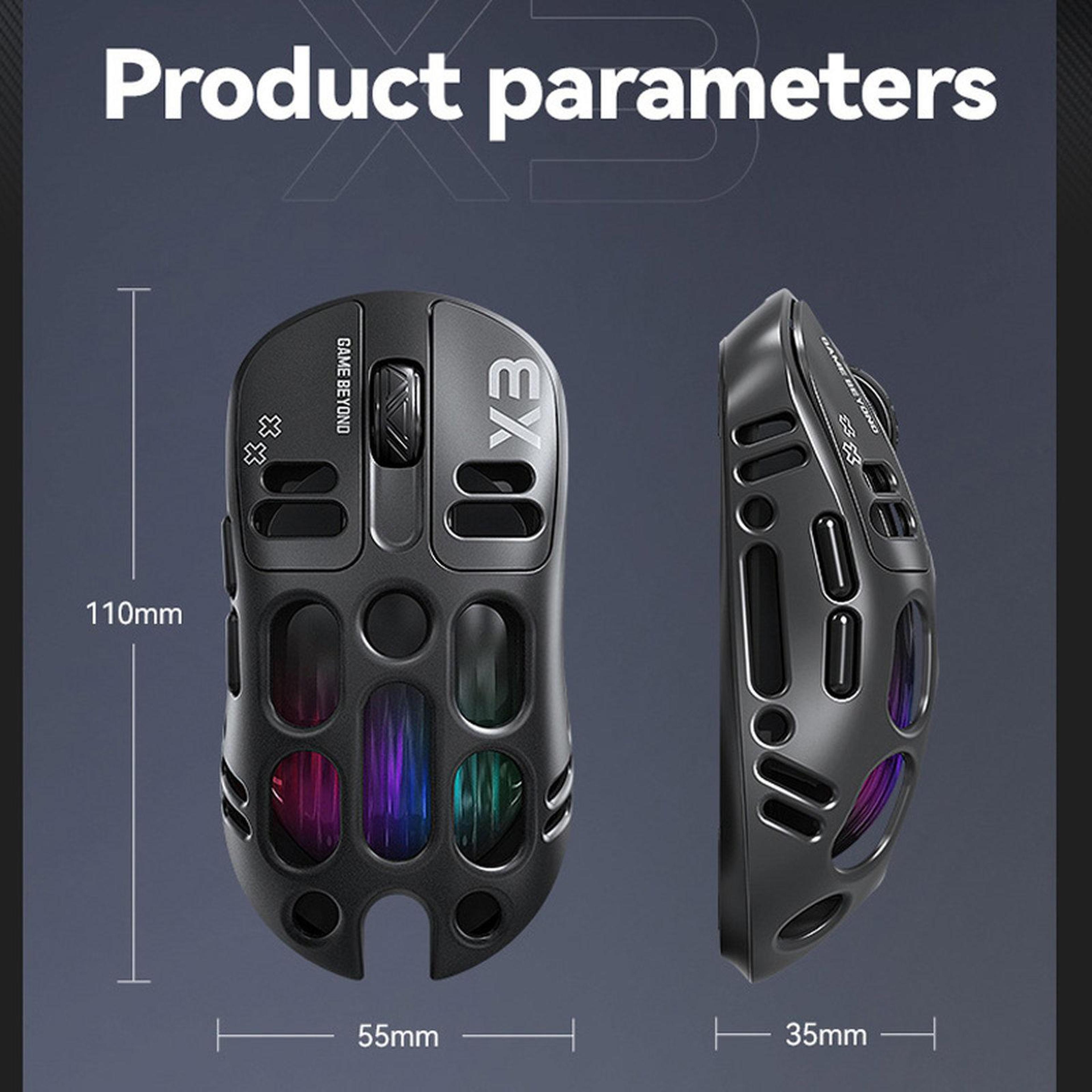 X3 TriMode Wireless Gaming Mouse With 8000 DPI And Lightweight Honeycomb Design 2