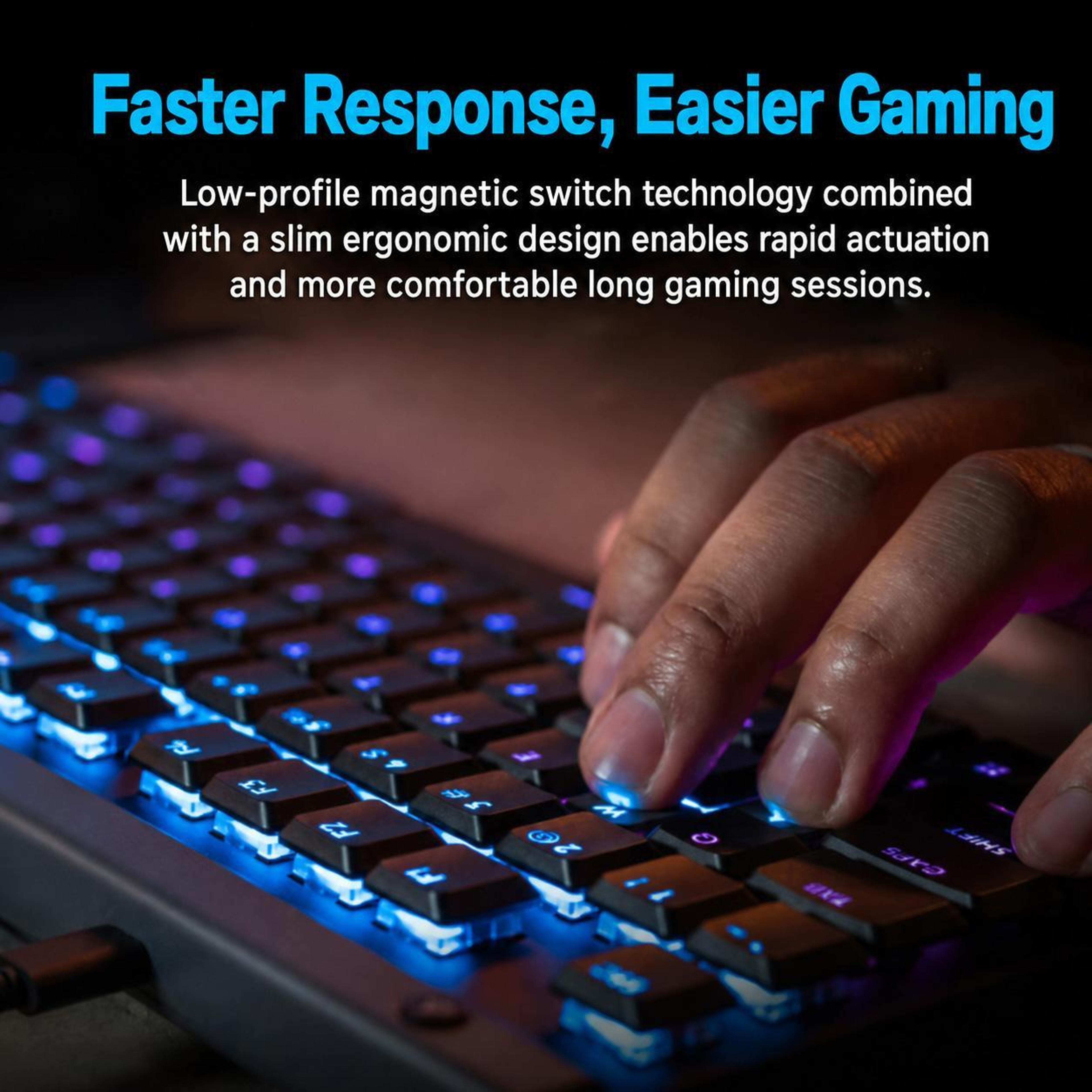 Wired TKL Gaming Keyboard With Magnetic Switches And Rapid Trigger 1