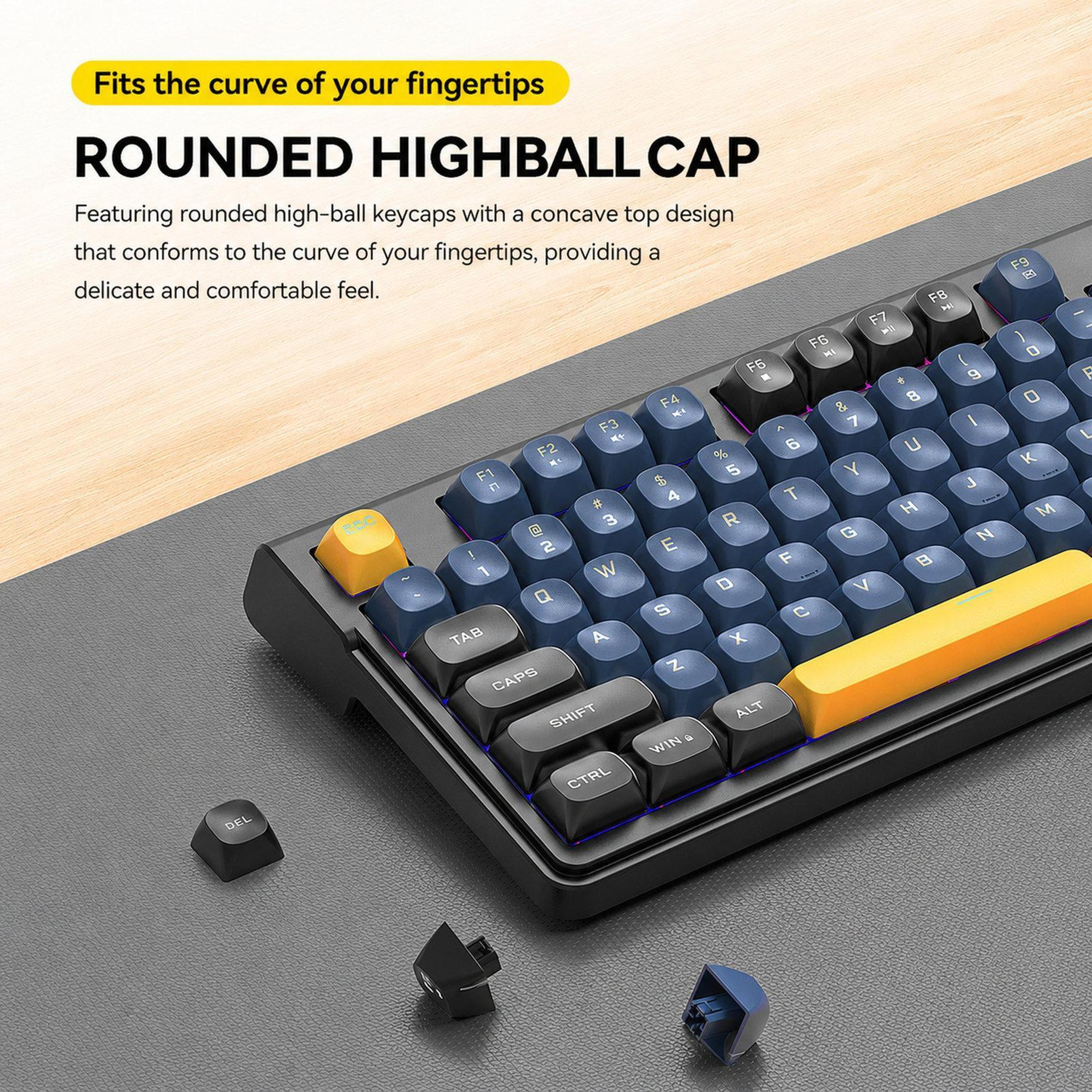 Rechargeable Wireless Keyboard And Mouse Combo With Bluetooth And Backlit 98Key Design 8