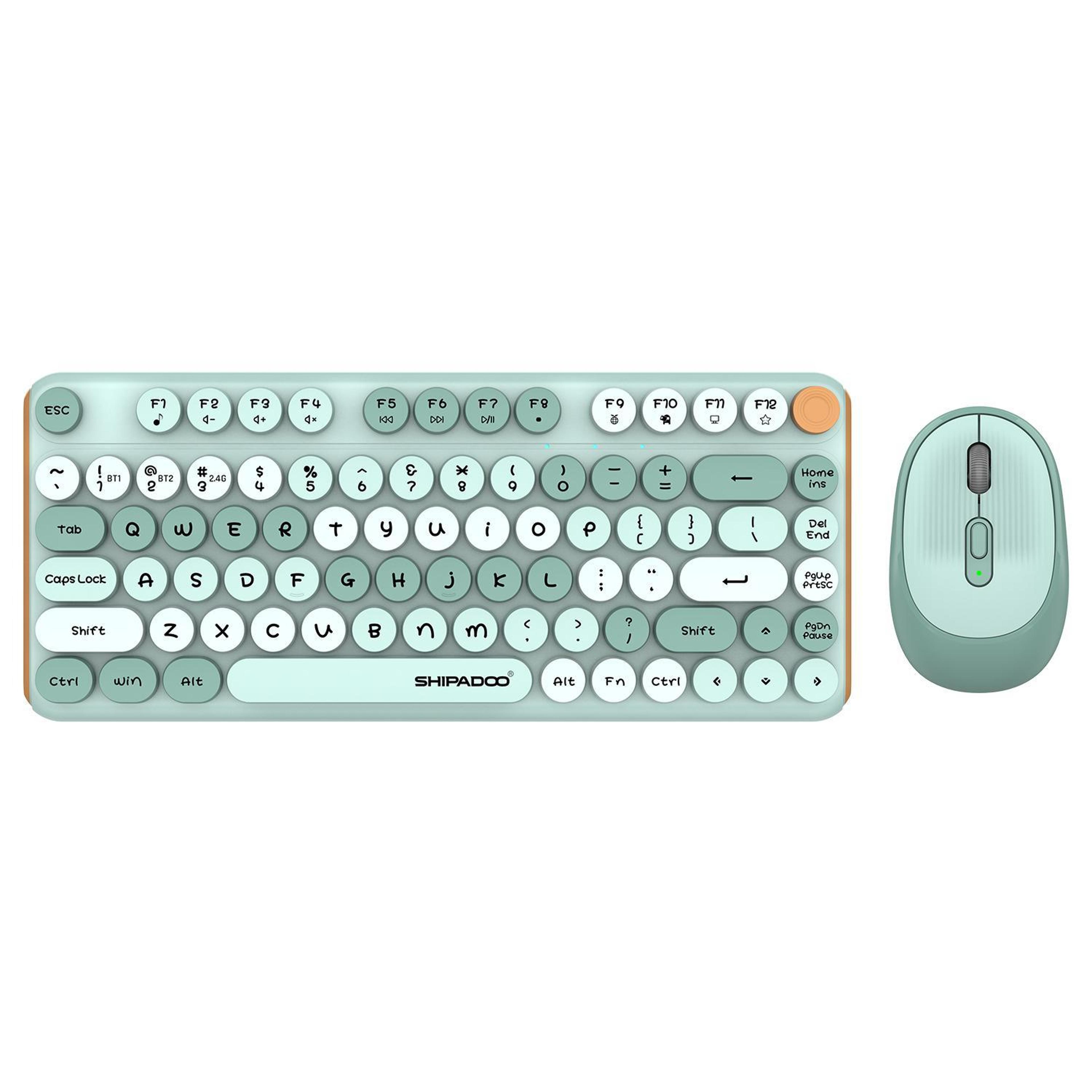 wireless keyboard and mouse set with bluetooth 2.4ghz and adjustable dpi