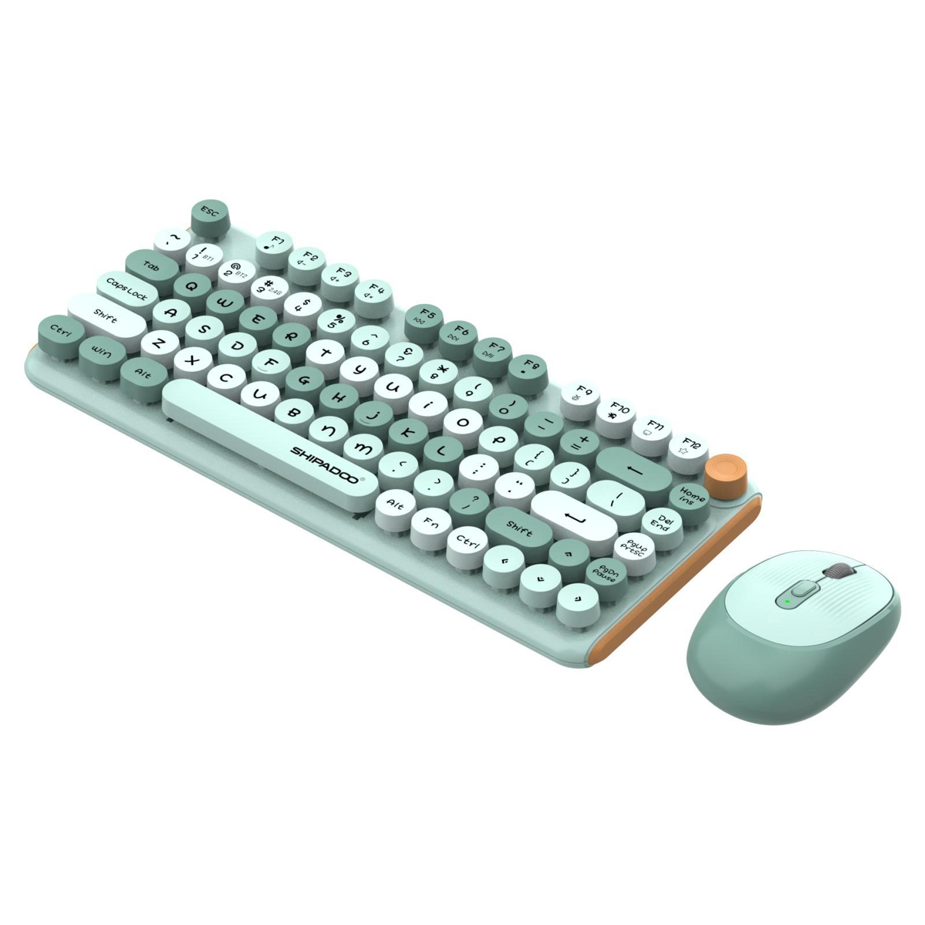 Wireless Keyboard And Mouse Set With Bluetooth 24GHz And Adjustable DPI 1