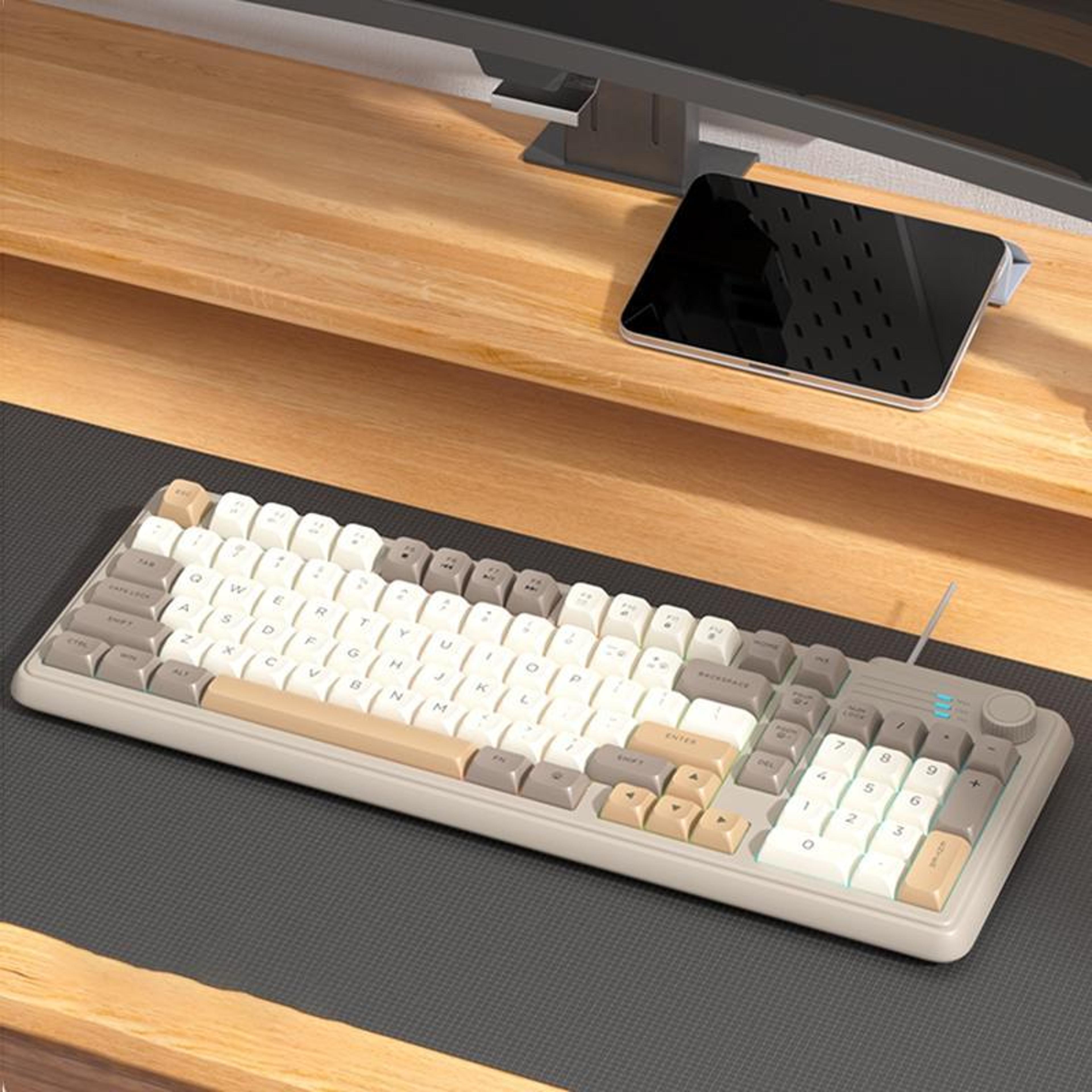 K700 Wired 98Key RGB Gaming Keyboard With Knob Switch 12
