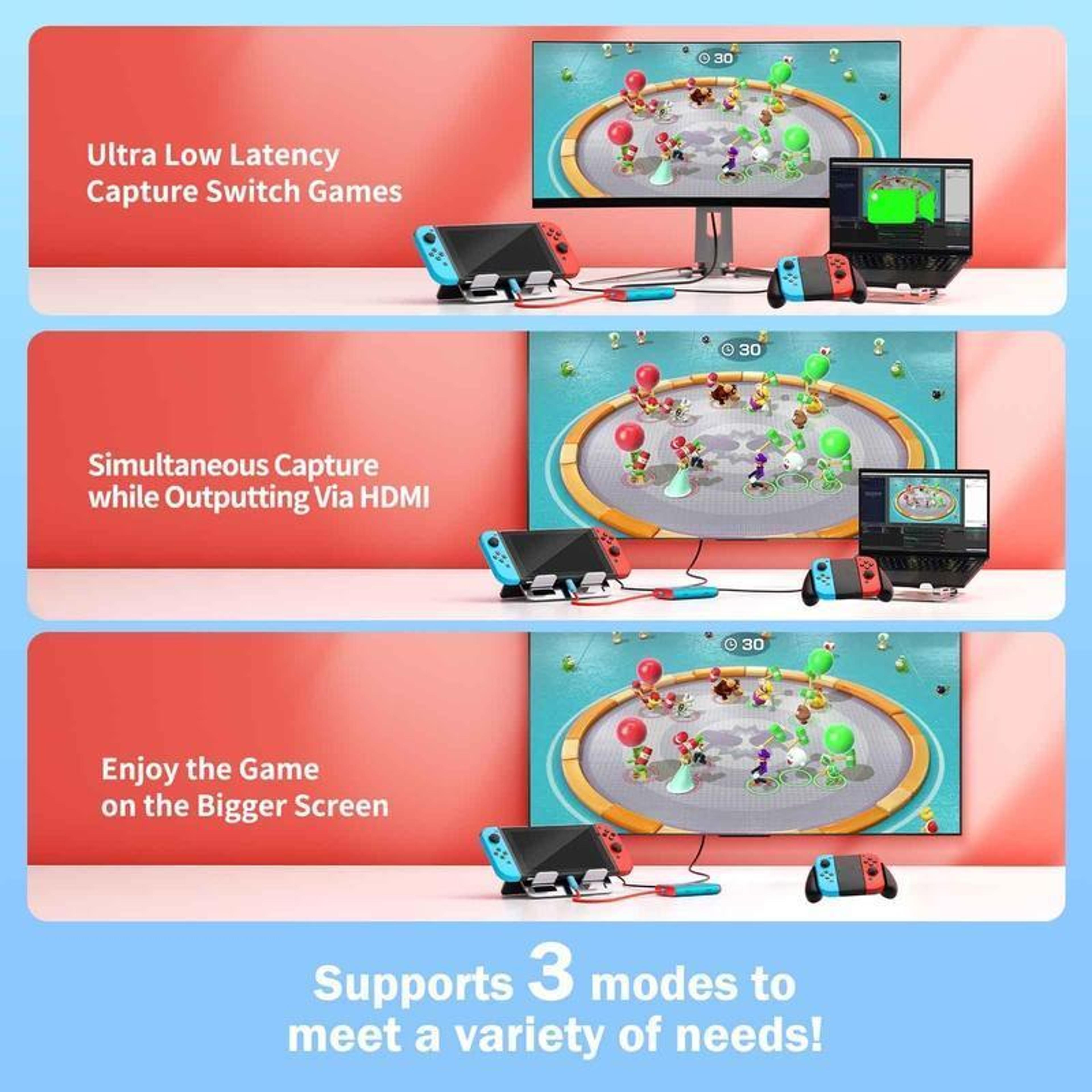 4K HDMI Video Capture Card With 1080p 60FPS Recording And Live Streaming 4
