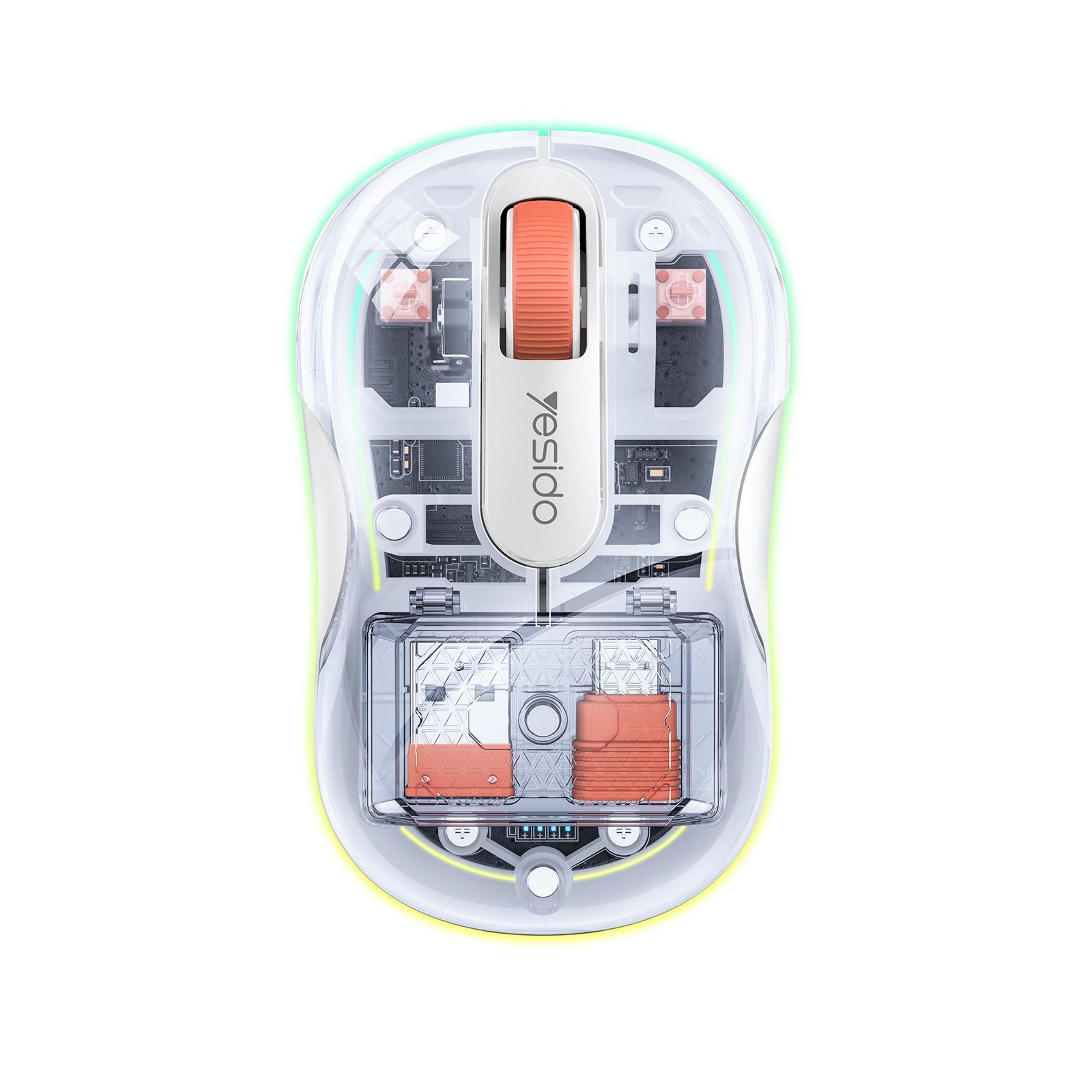 TriMode Transparent Wireless Mouse With RGB Lighting 13