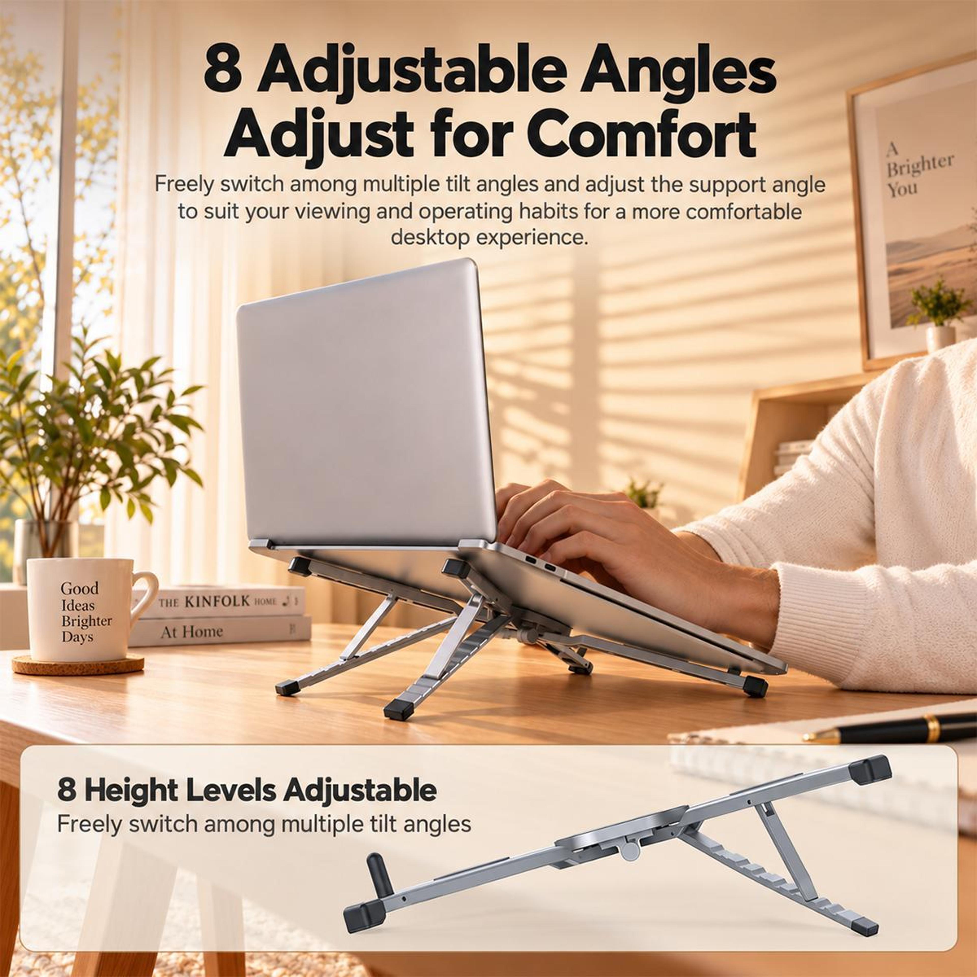 3in1 Magnetic Phone And Tablet Holder With 8 Adjustable Angles 8