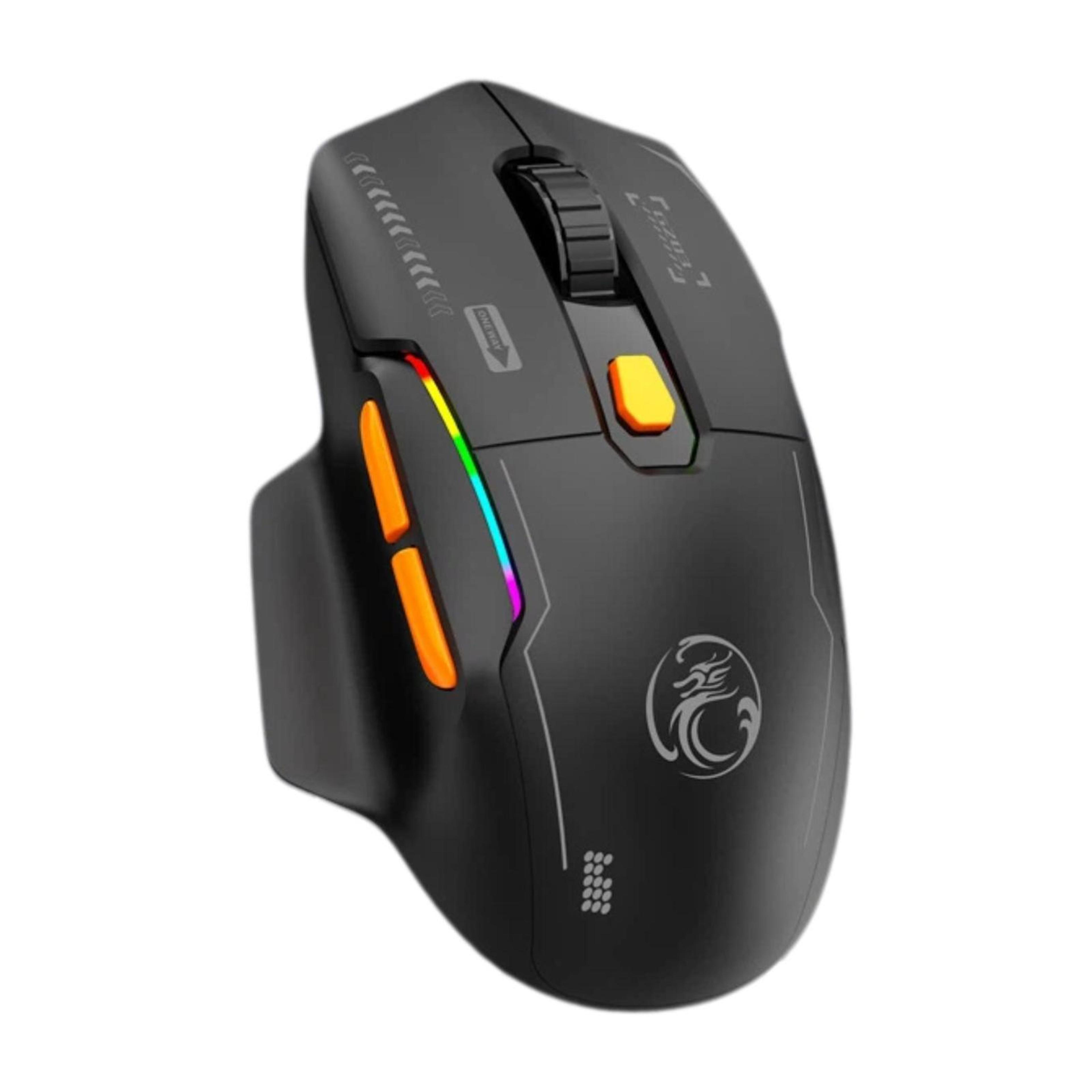 tri-mode wireless gaming mouse with 12800 dpi and rgb lighting