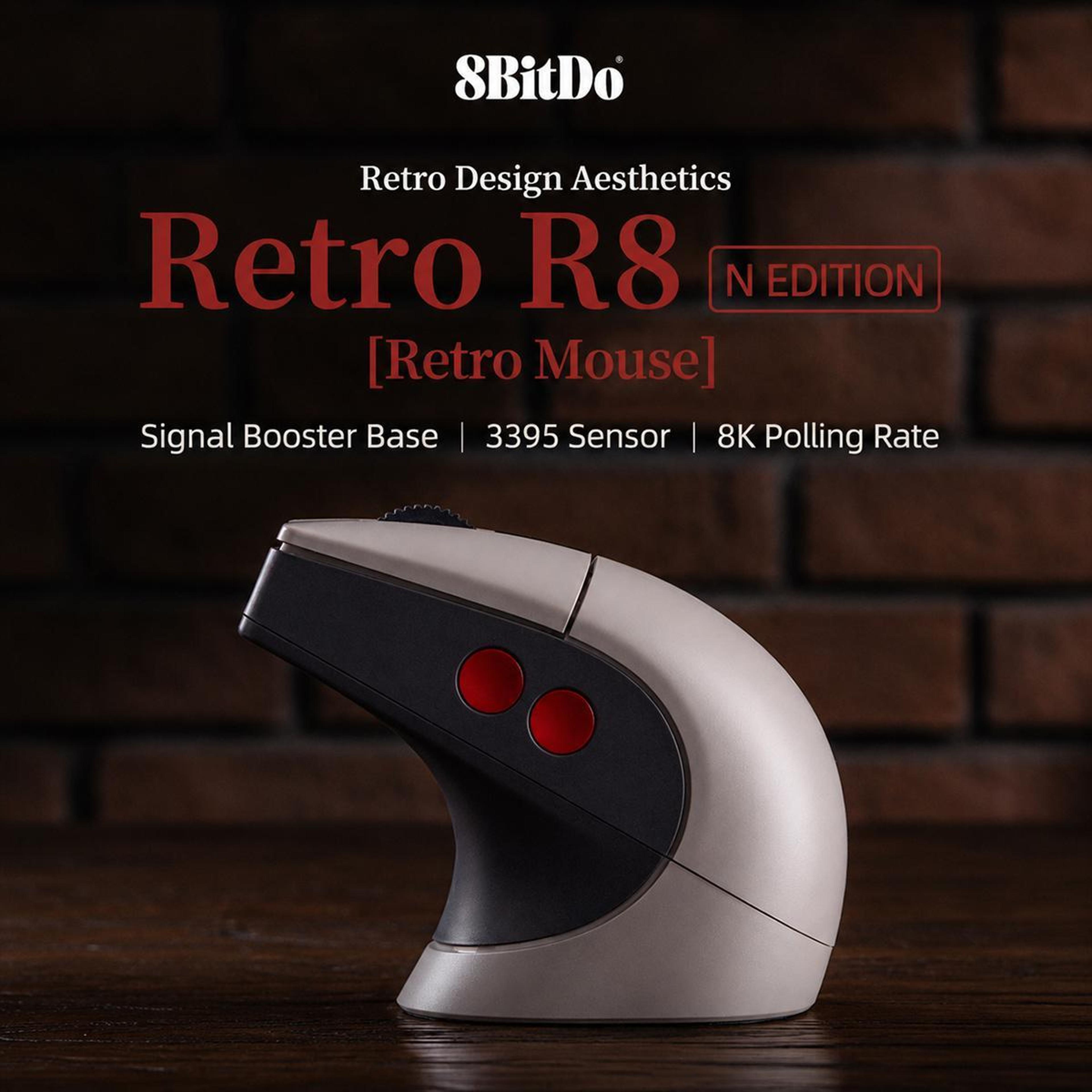 Retro R8N TriMode Wireless Gaming Mouse With Charging Dock 1