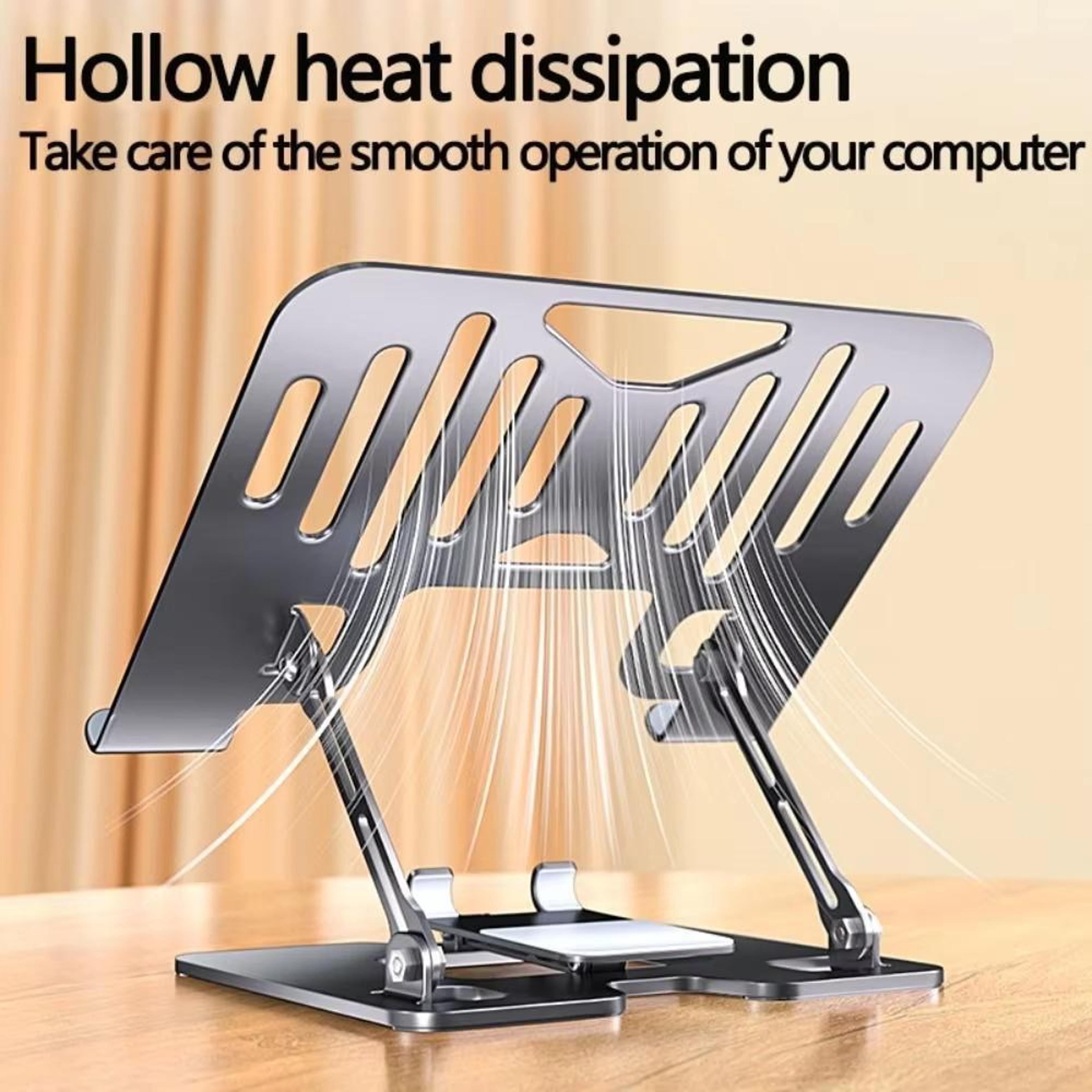 Adjustable Foldable Laptop And Tablet Stand With Phone Holder 3