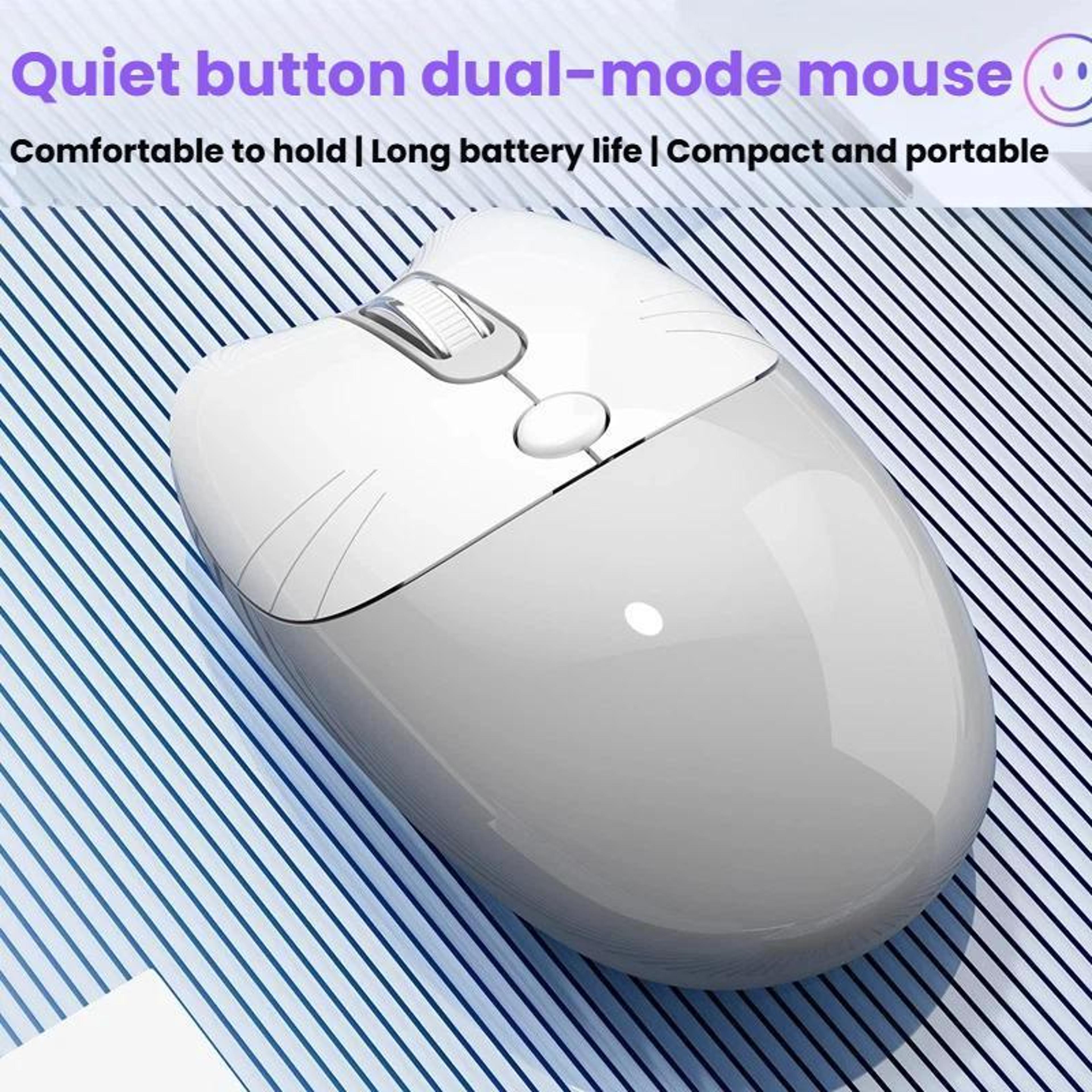 Wireless Keyboard And Mouse Set With Bluetooth 24GHz Connectivity And Rechargeable Battery 8
