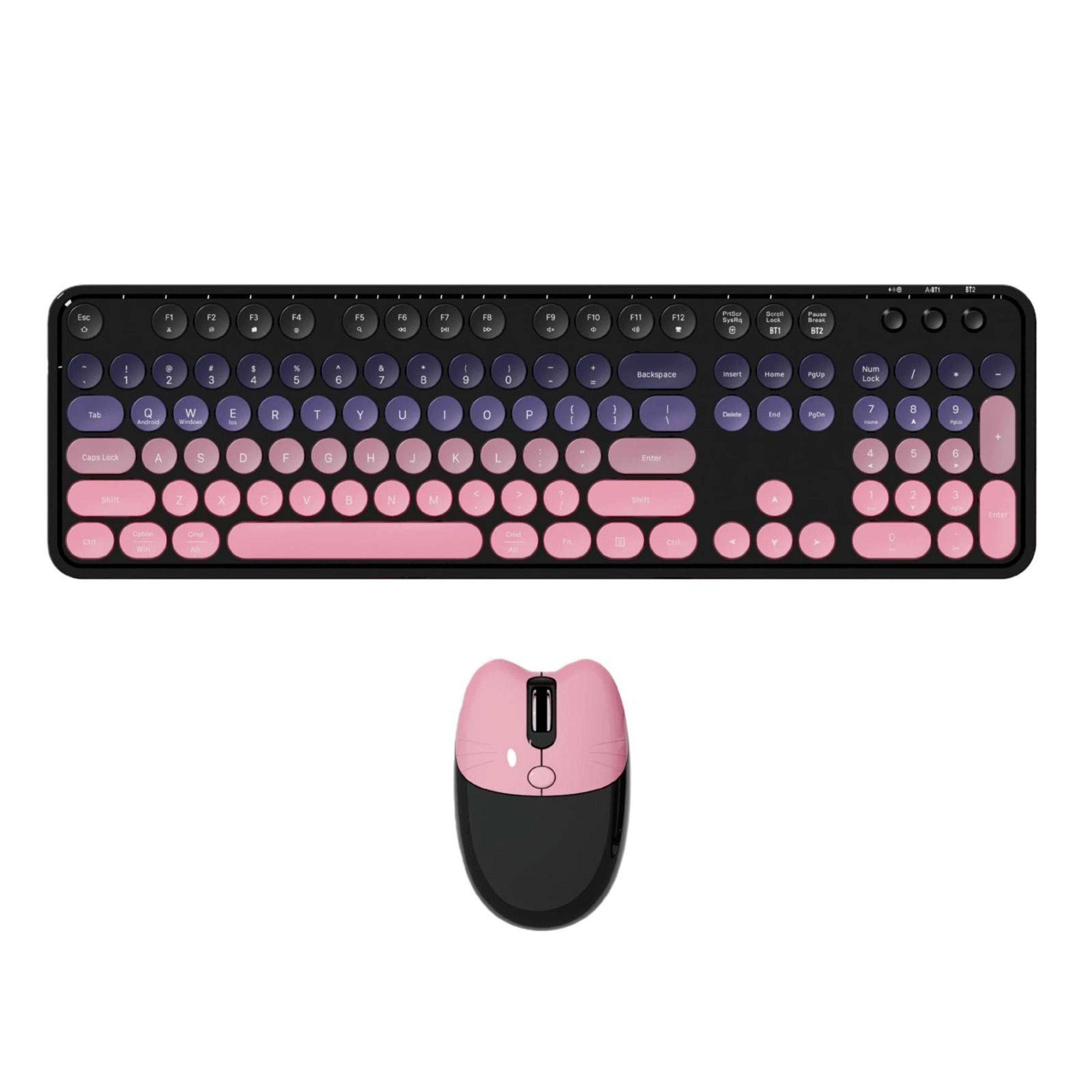 Wireless Keyboard And Mouse Set With Bluetooth 24GHz Connectivity And Rechargeable Battery 10