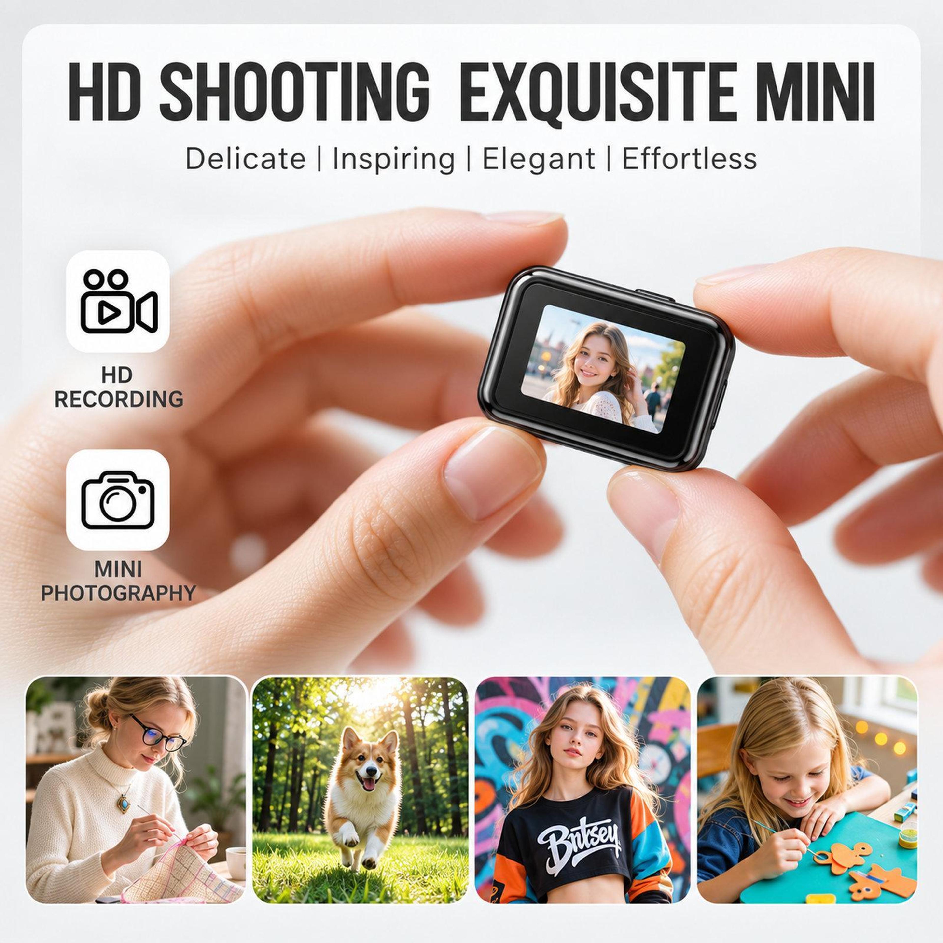 Mini Wearable Body Camera Necklace With 480P Video And Digital Display 3