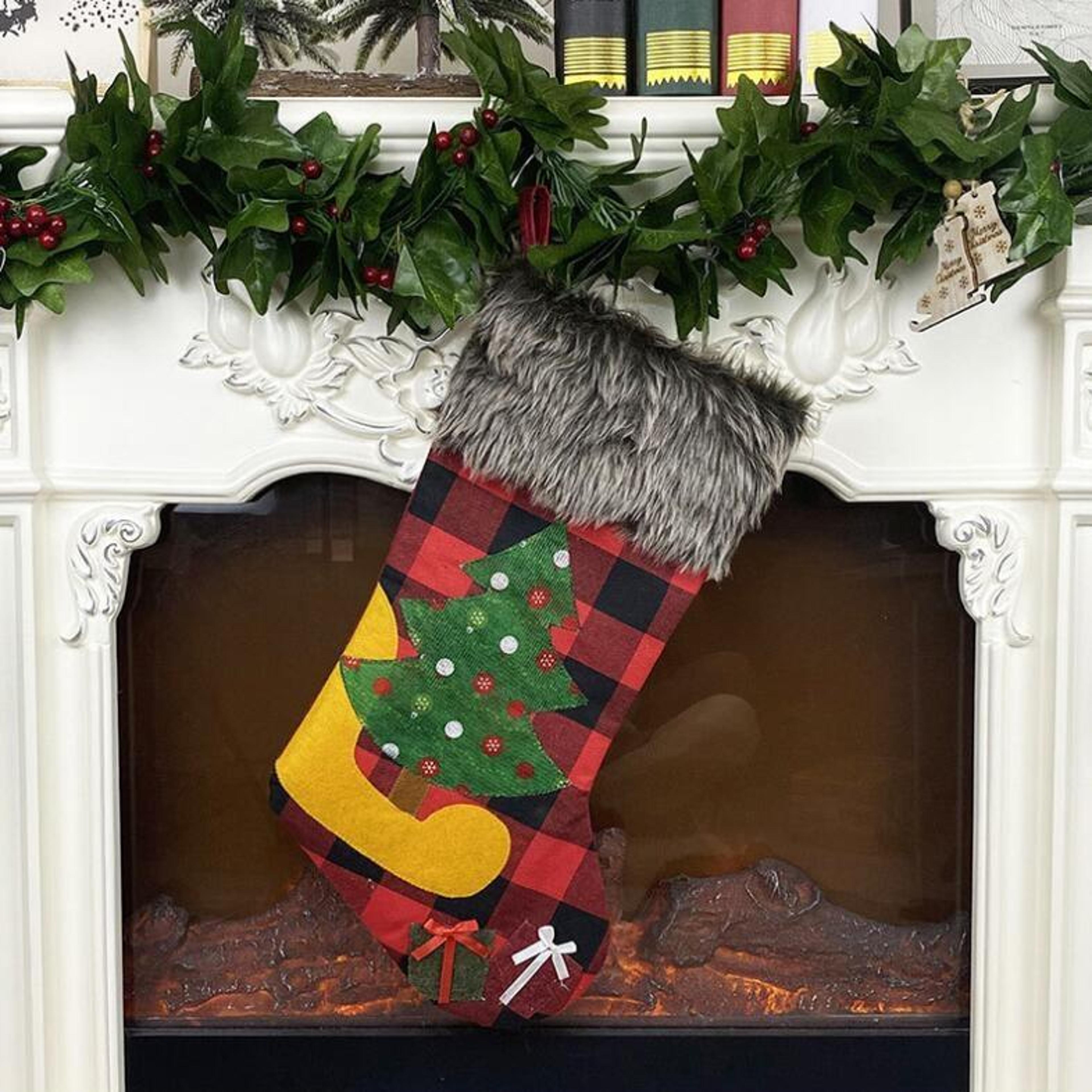 Christmas Stocking Gift Bag Decorative Holiday Hanging Stocking 8