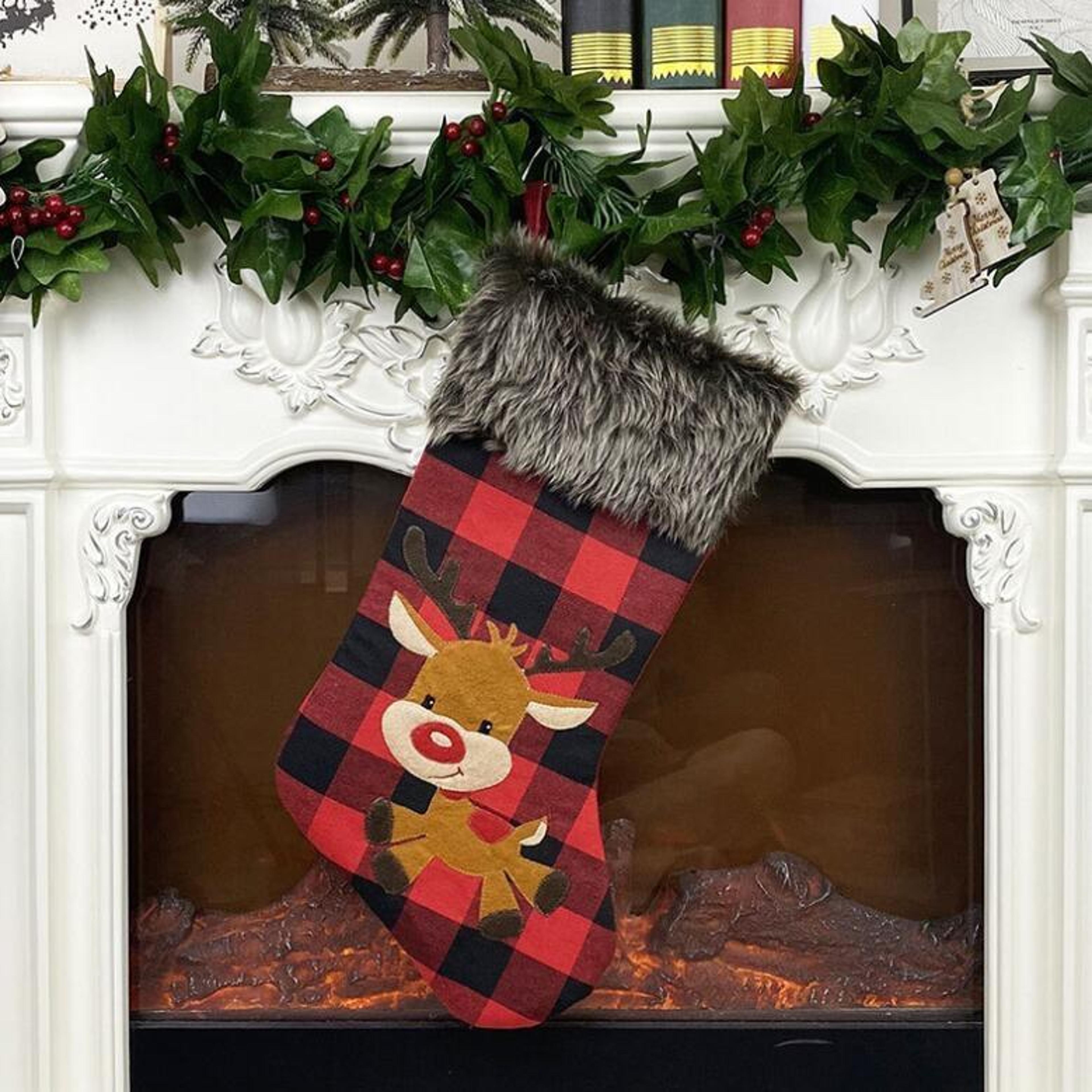 Christmas Stocking Gift Bag Decorative Holiday Hanging Stocking 7