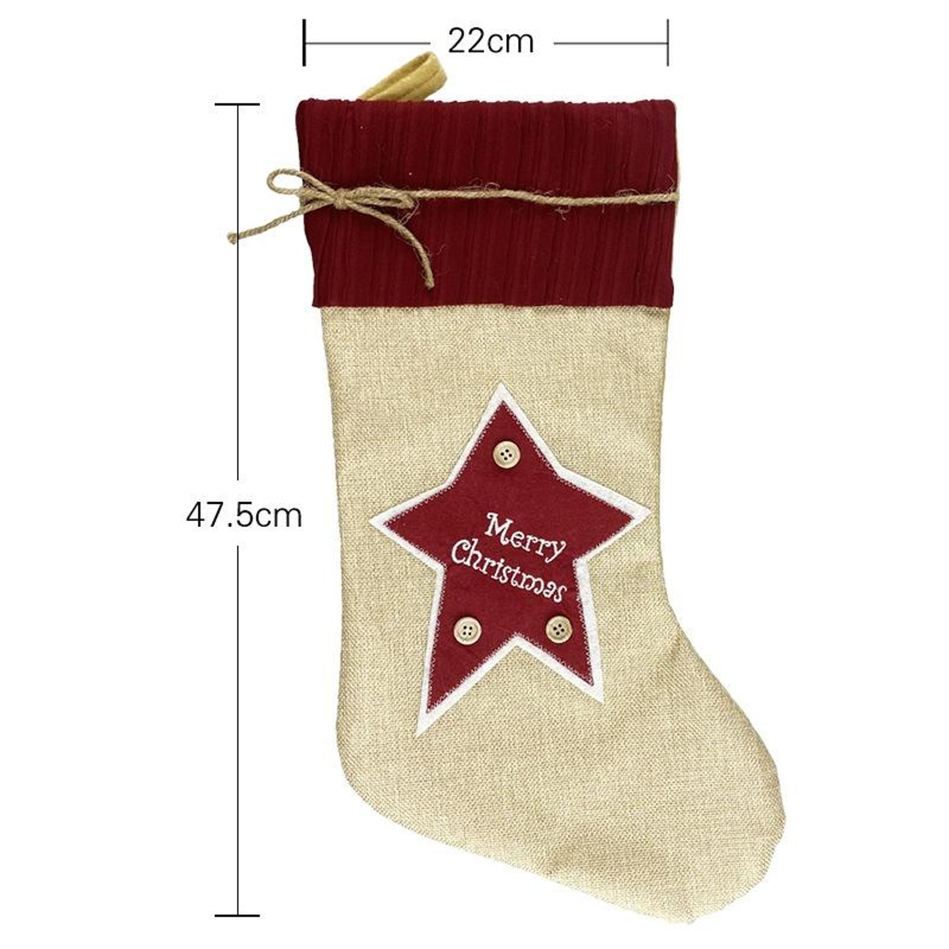 Christmas Stocking Gift Bag Christmas Candy Bag Ornament Decoration 2