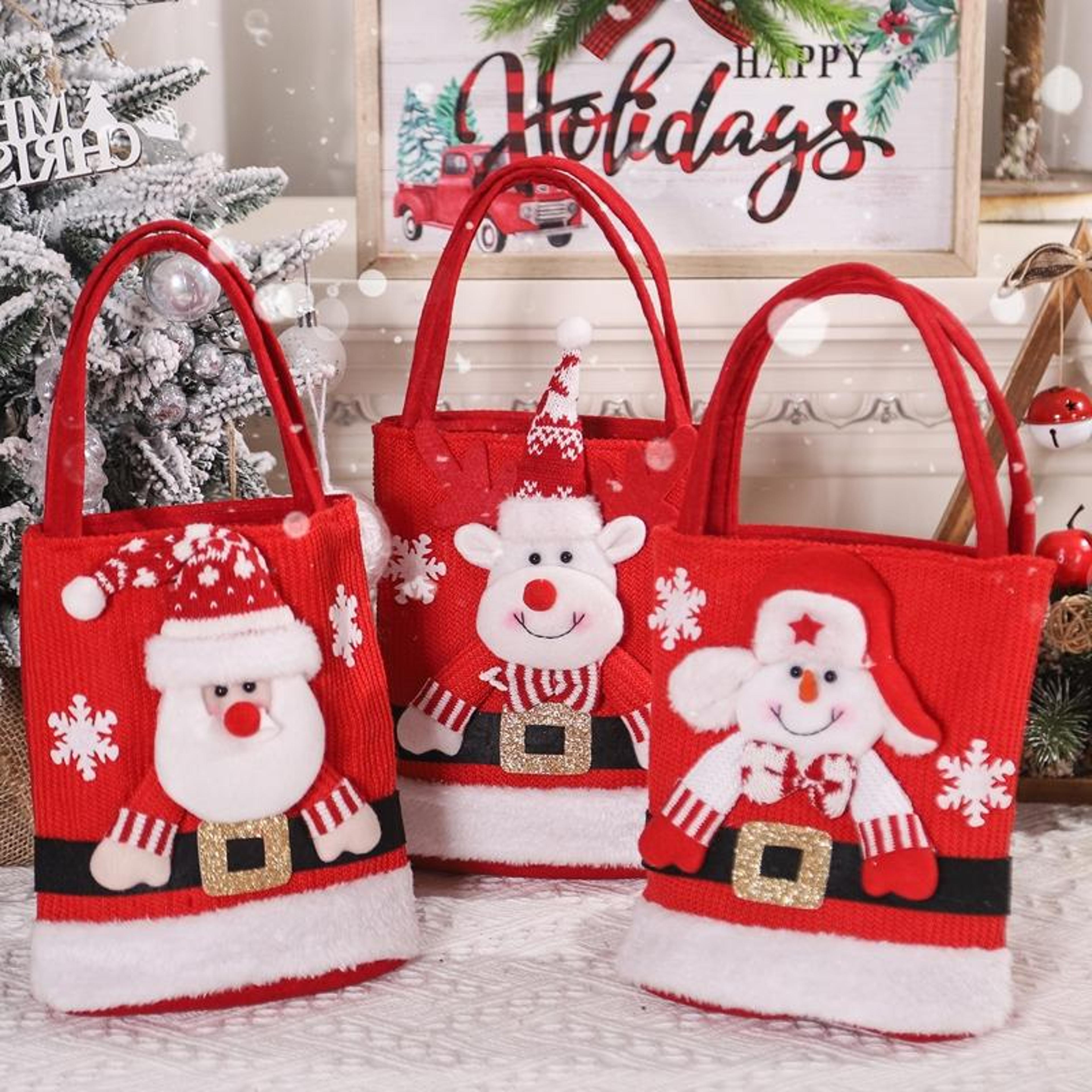 christmas gift bag for kids large capacity candy and treat tote