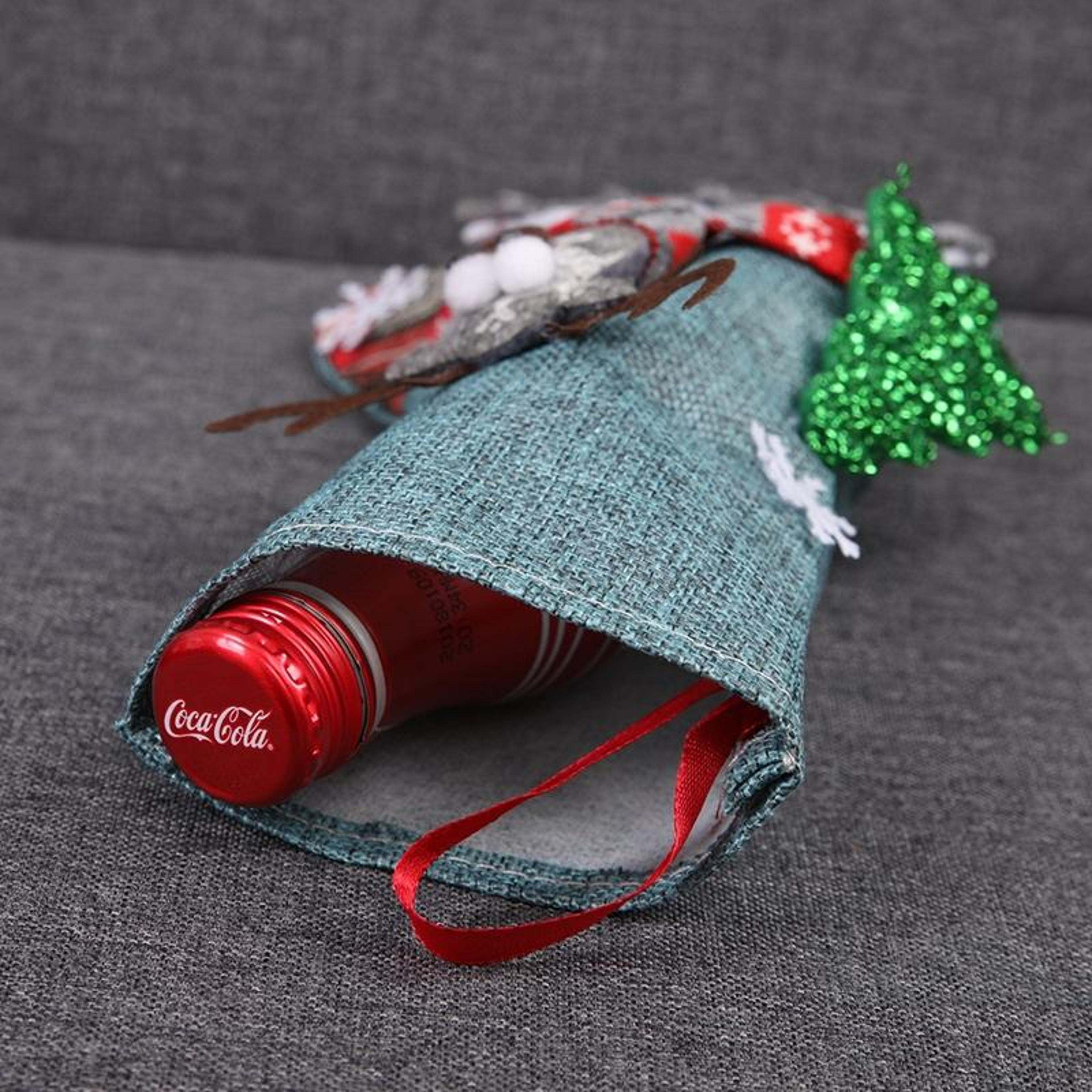 Linen Christmas Stocking Gift Bag For Holiday Candy And Small Gifts 3