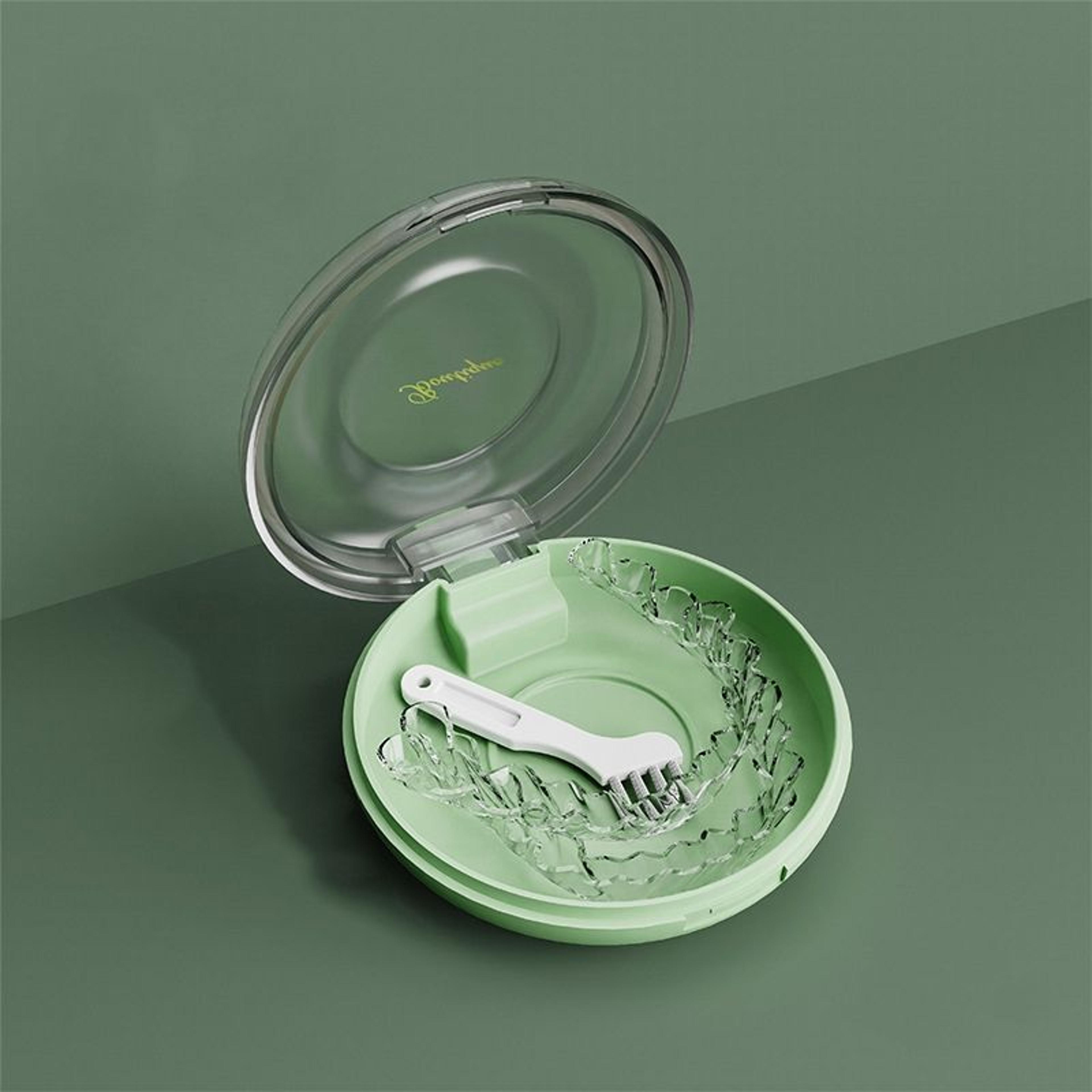 Portable Denture And Braces Storage Case With Silicone Seal And Lanyard 8