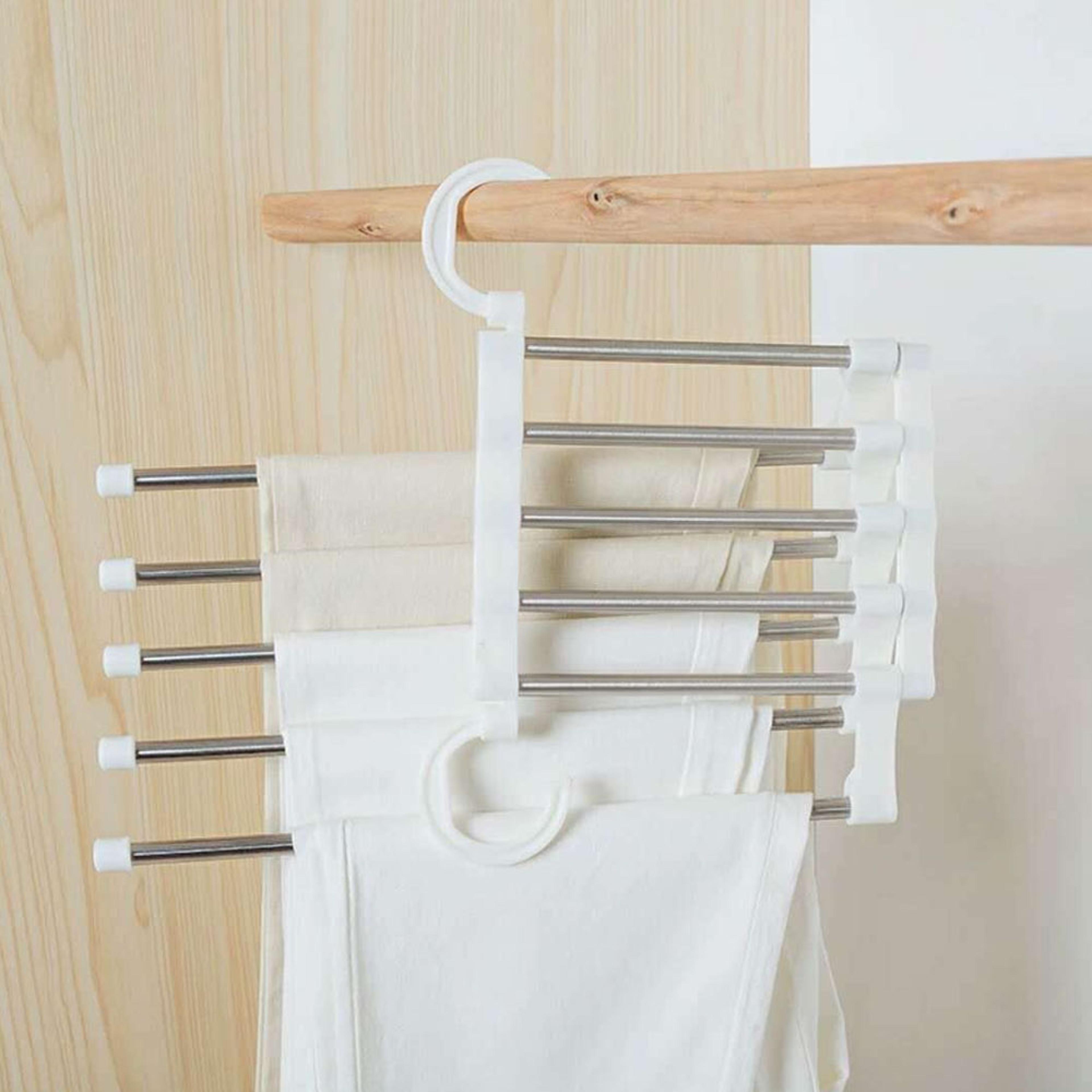 5-in-1 stainless steel multi-functional pants rack hanger