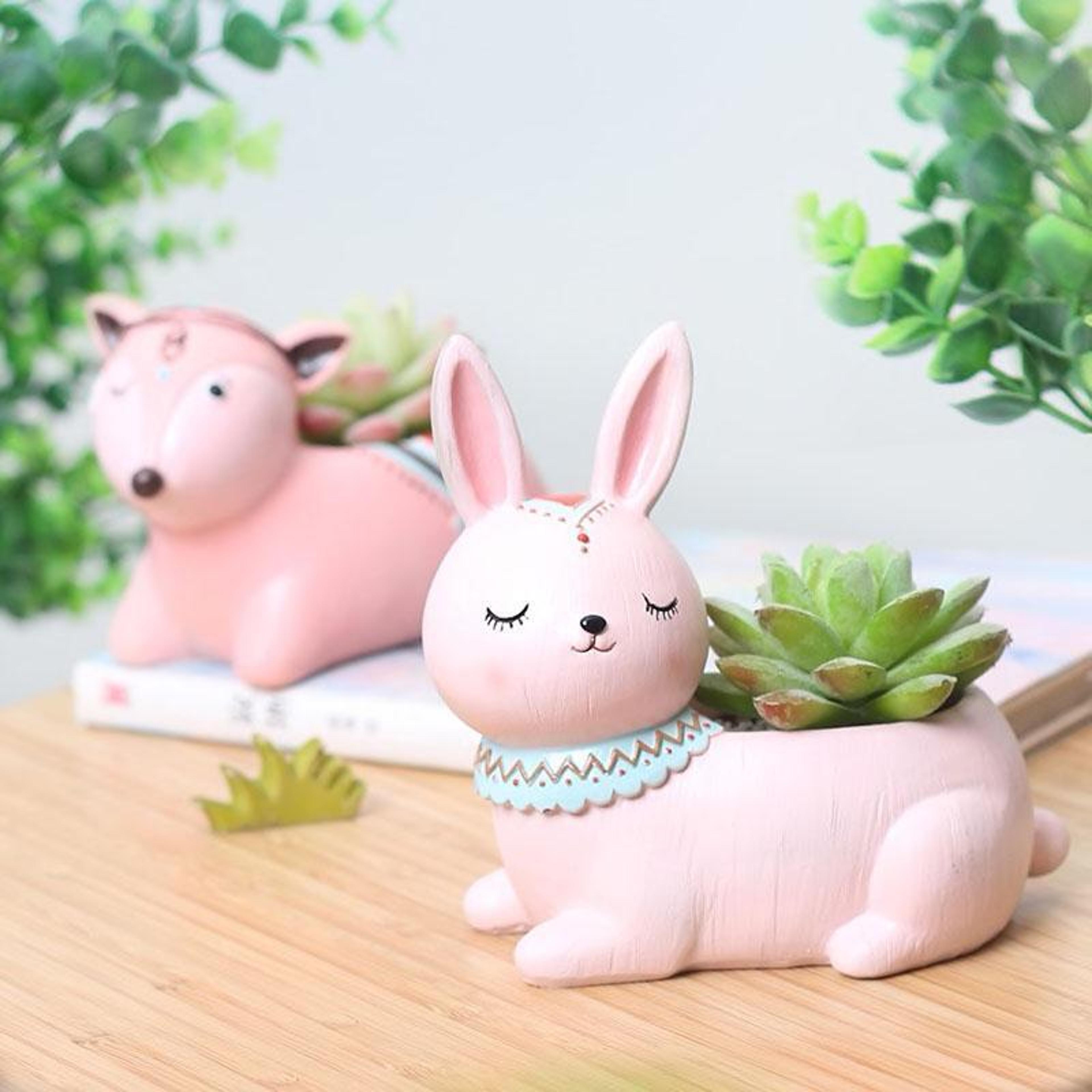 boho animals planter