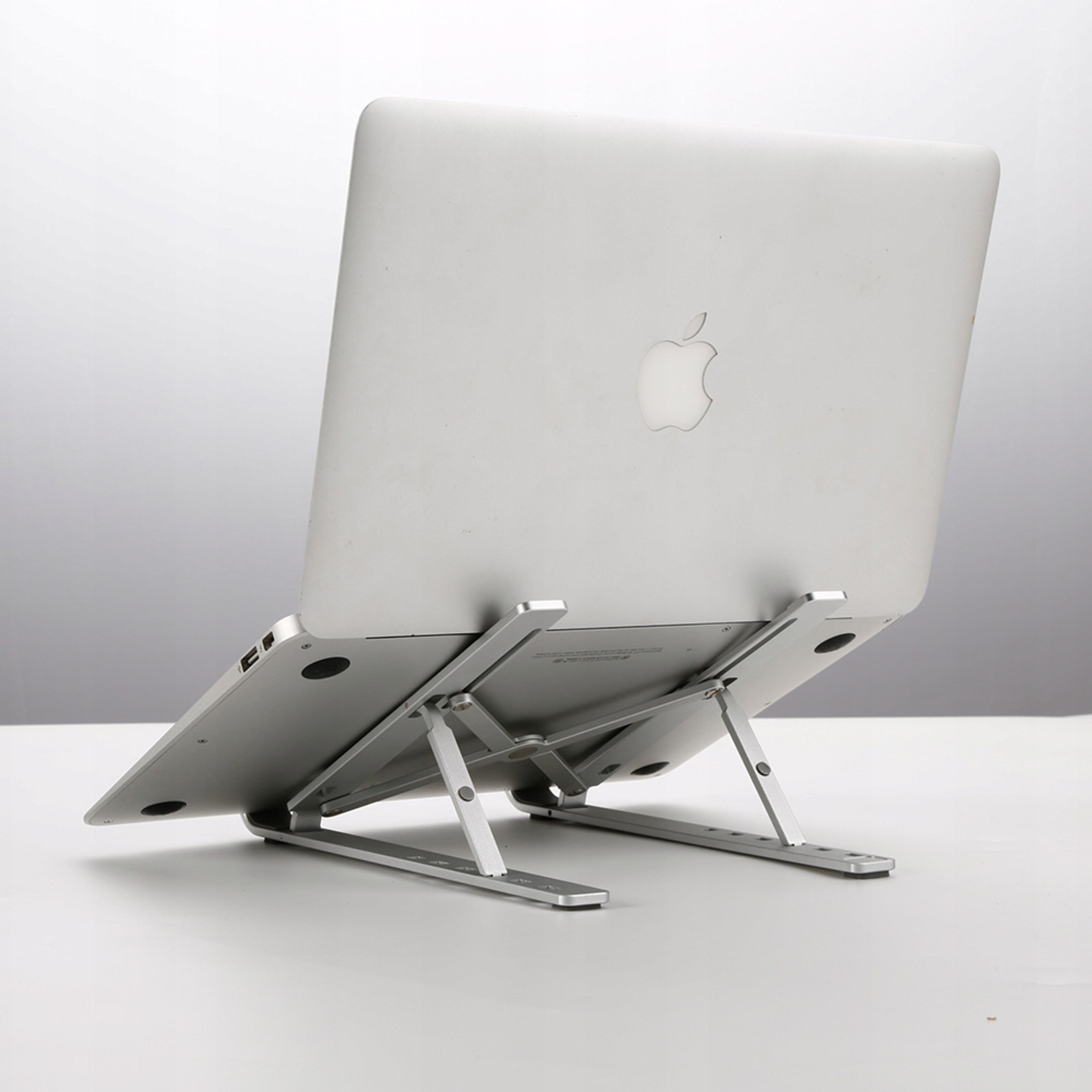 ergonomic adjustable laptop stand for desk – sturdy, portable, & ventilated home & office riser