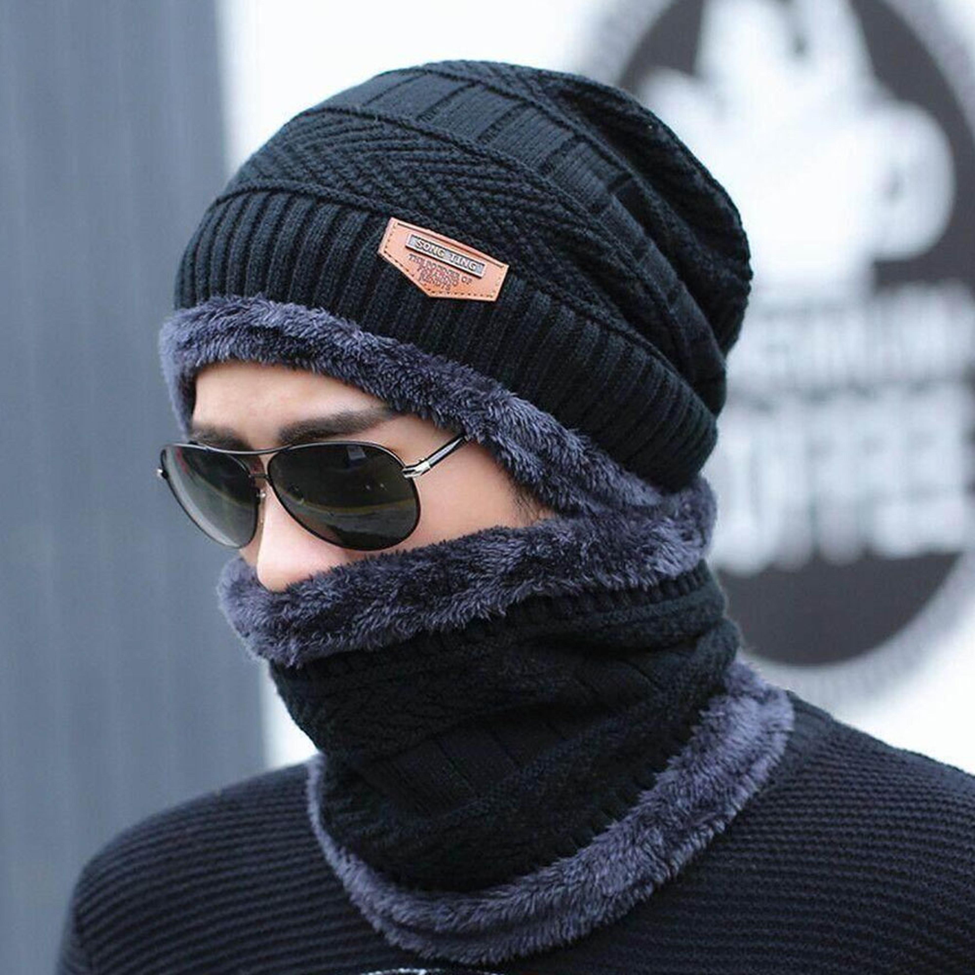 2-piece warm beanie and scarf set