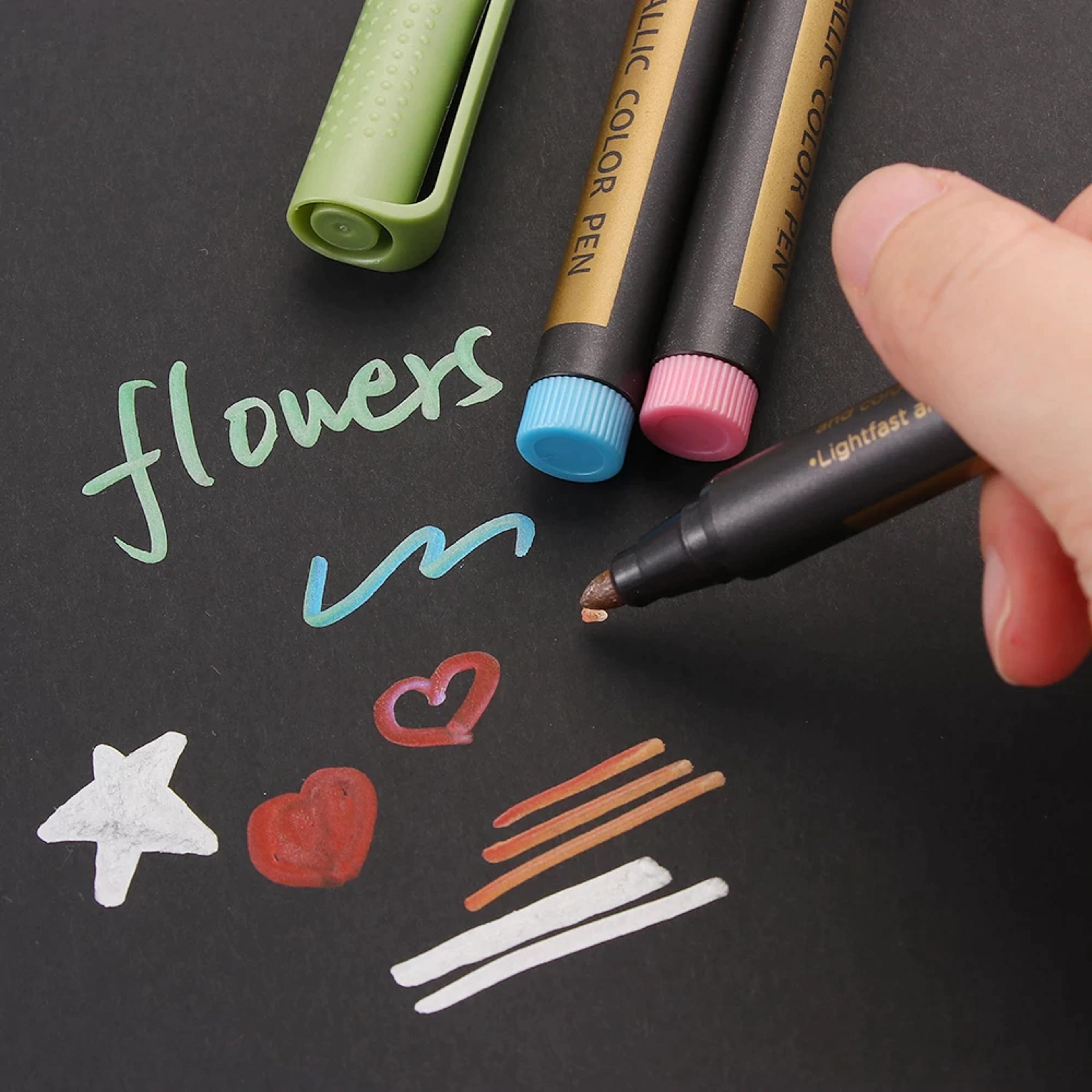 Waterproof Glitter Paint Markers (10-Pack) 1