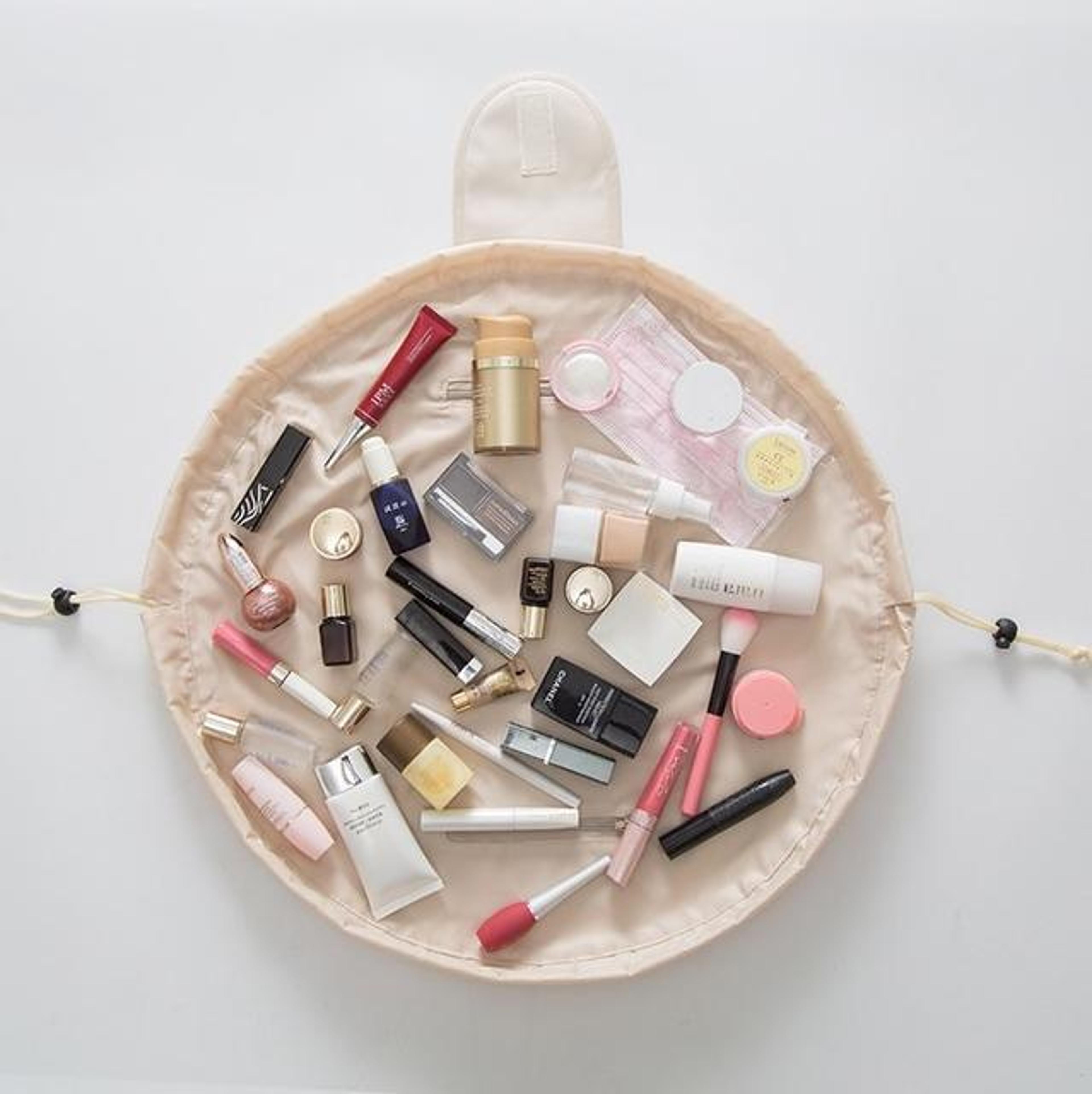 Travel Make Up Wrap Bag Beige