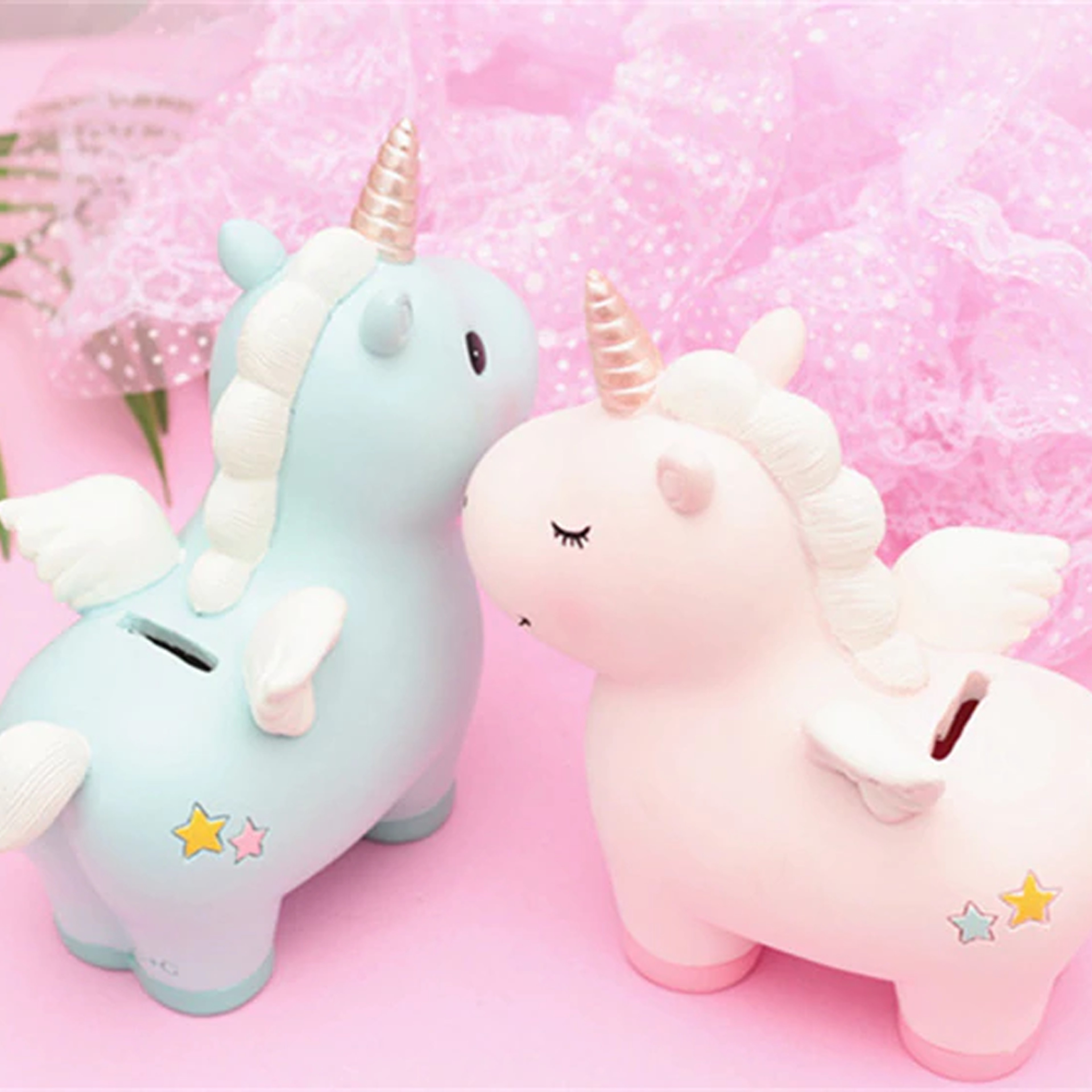 Unicorn Piggy Bank With Horn & Wings 2