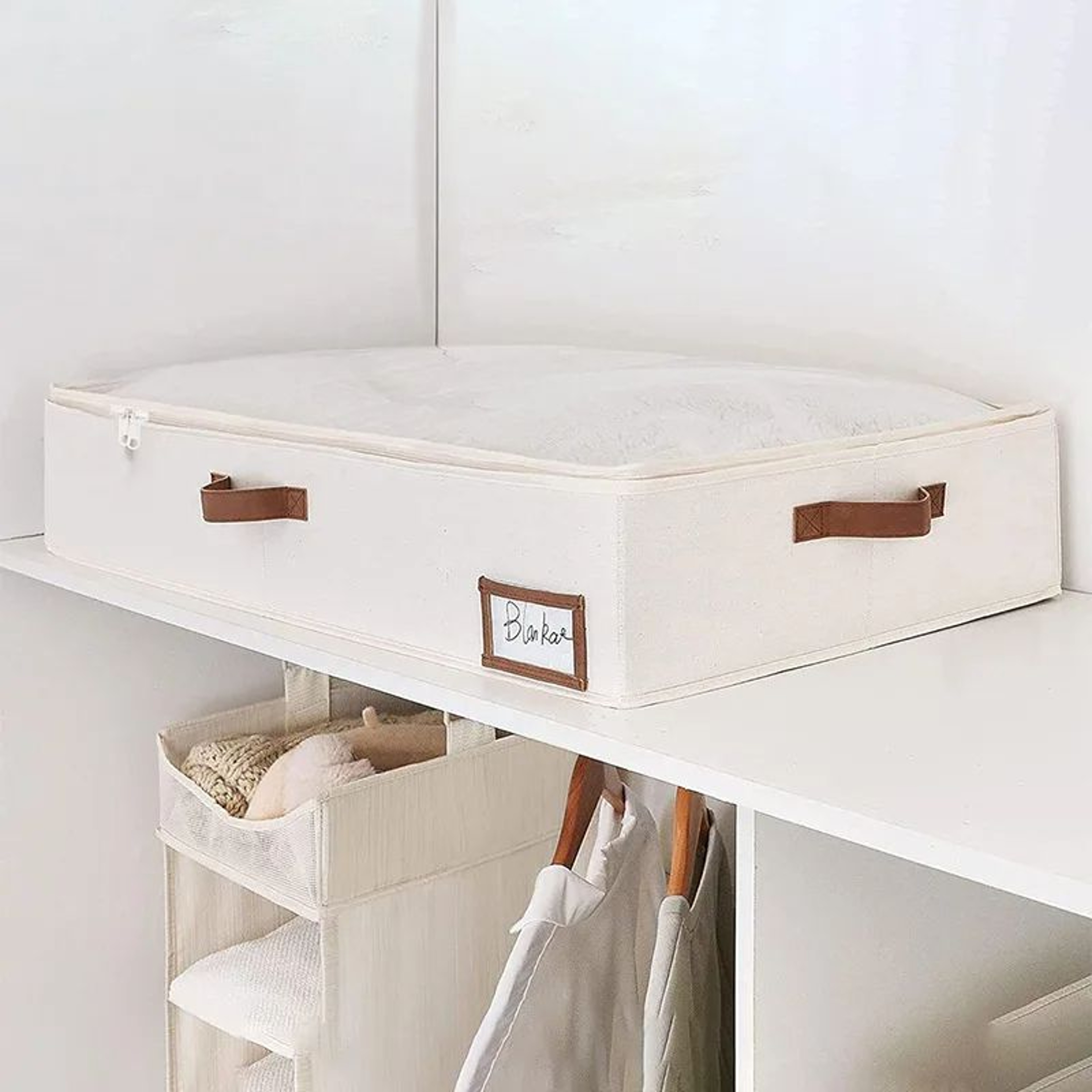 Foldable Underbed Bags Breathable Zippered Organizer For Blankets Clothes  Comforters 2