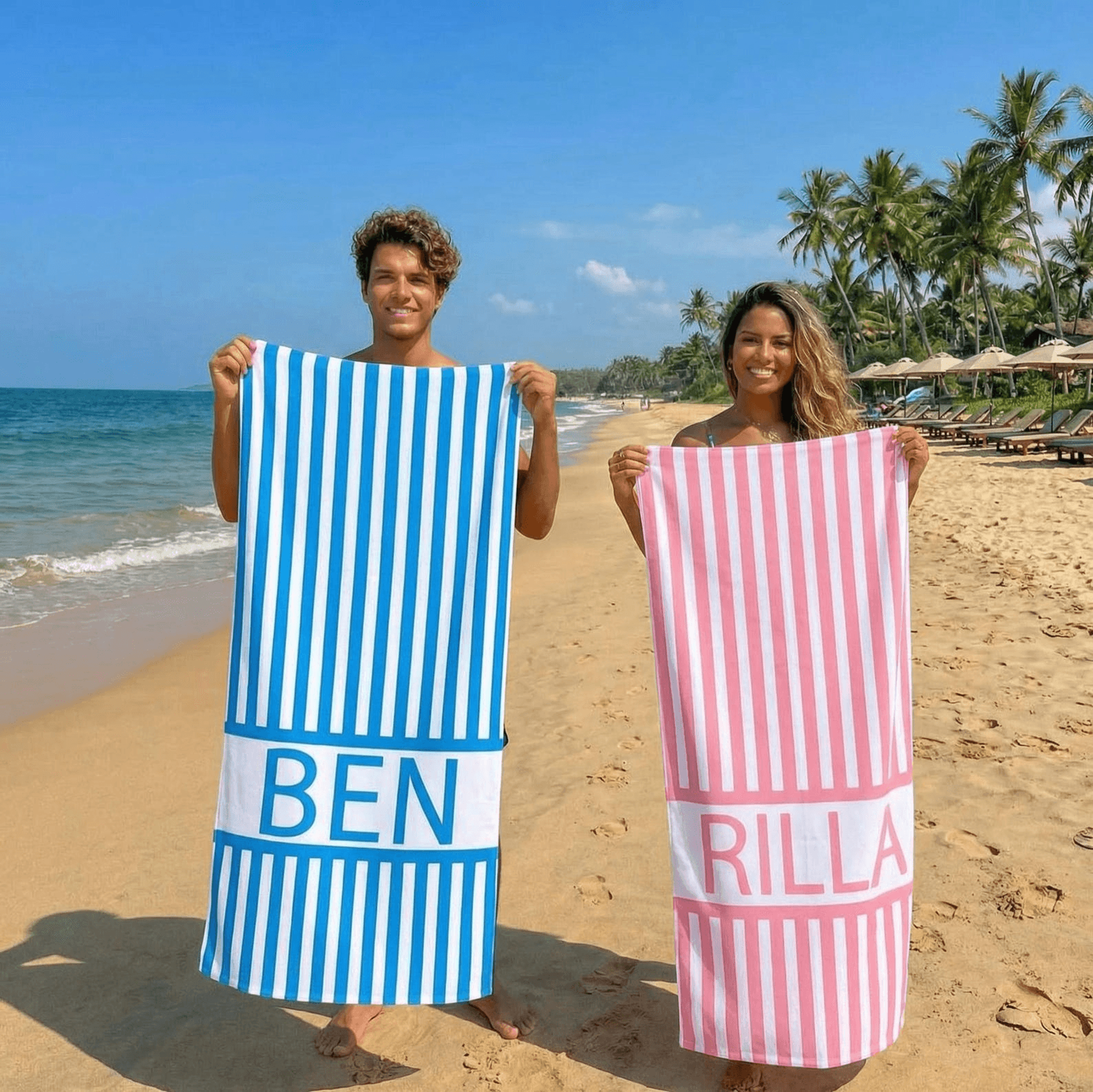 Personalized Signature Beach Towel With Name  Custom Pool  Vacation Towel For Beach Lovers 1