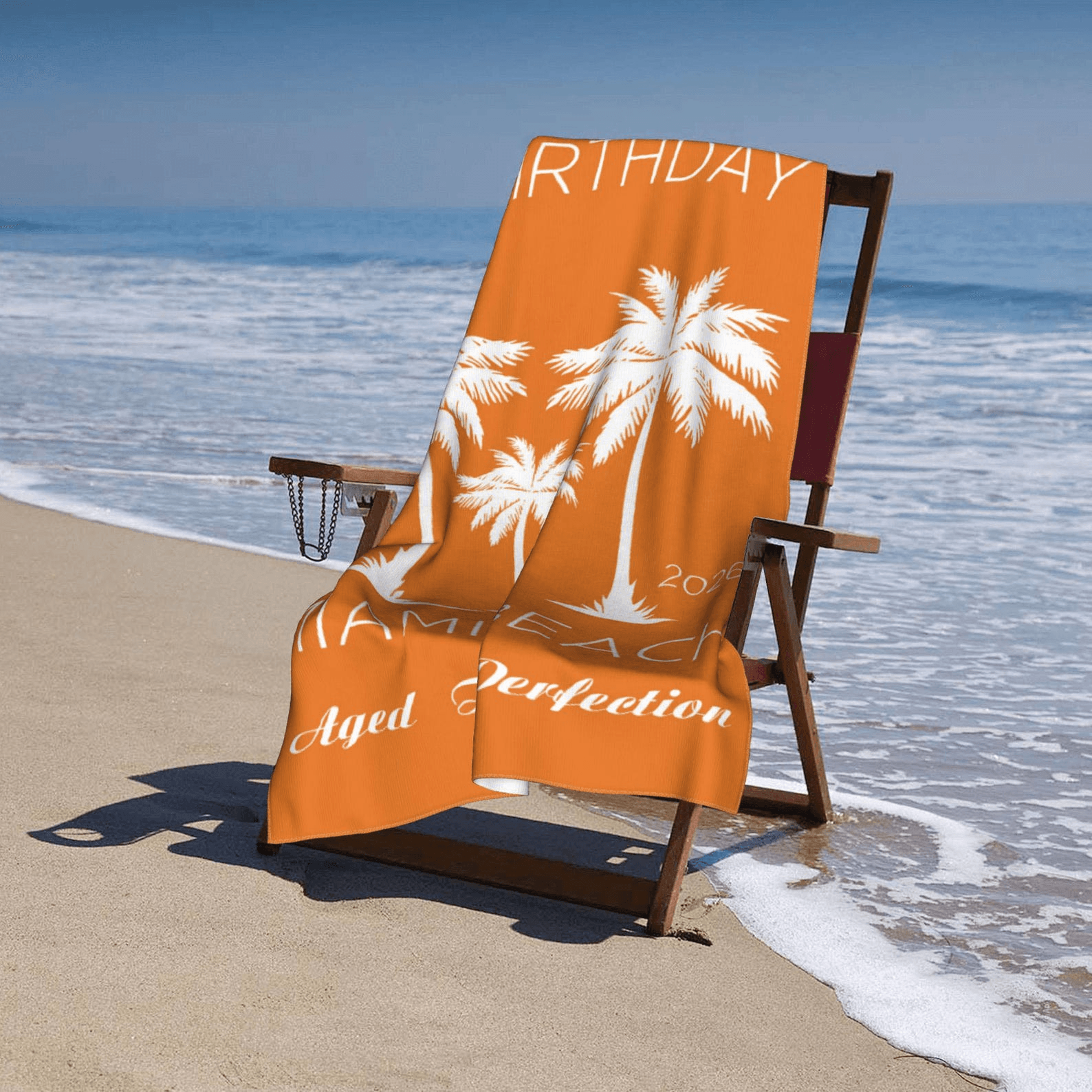 Custom Birthday Beach Towel With Name Personalized Birthday Party Gift For Friends 1