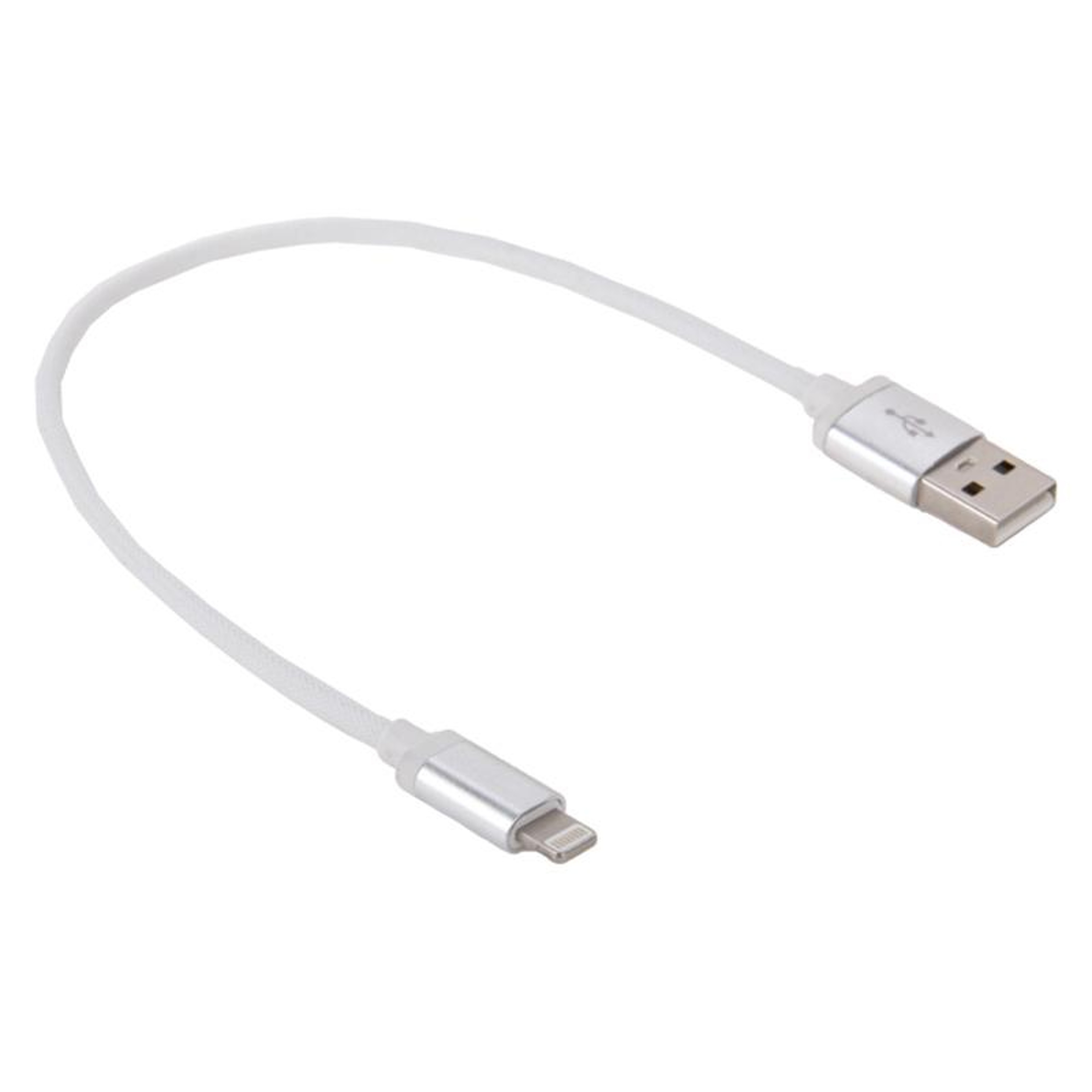 Net Style Metal Head USB to 8 Pin Lightning Charging Data Cable 25cm Short Durable – view 3
