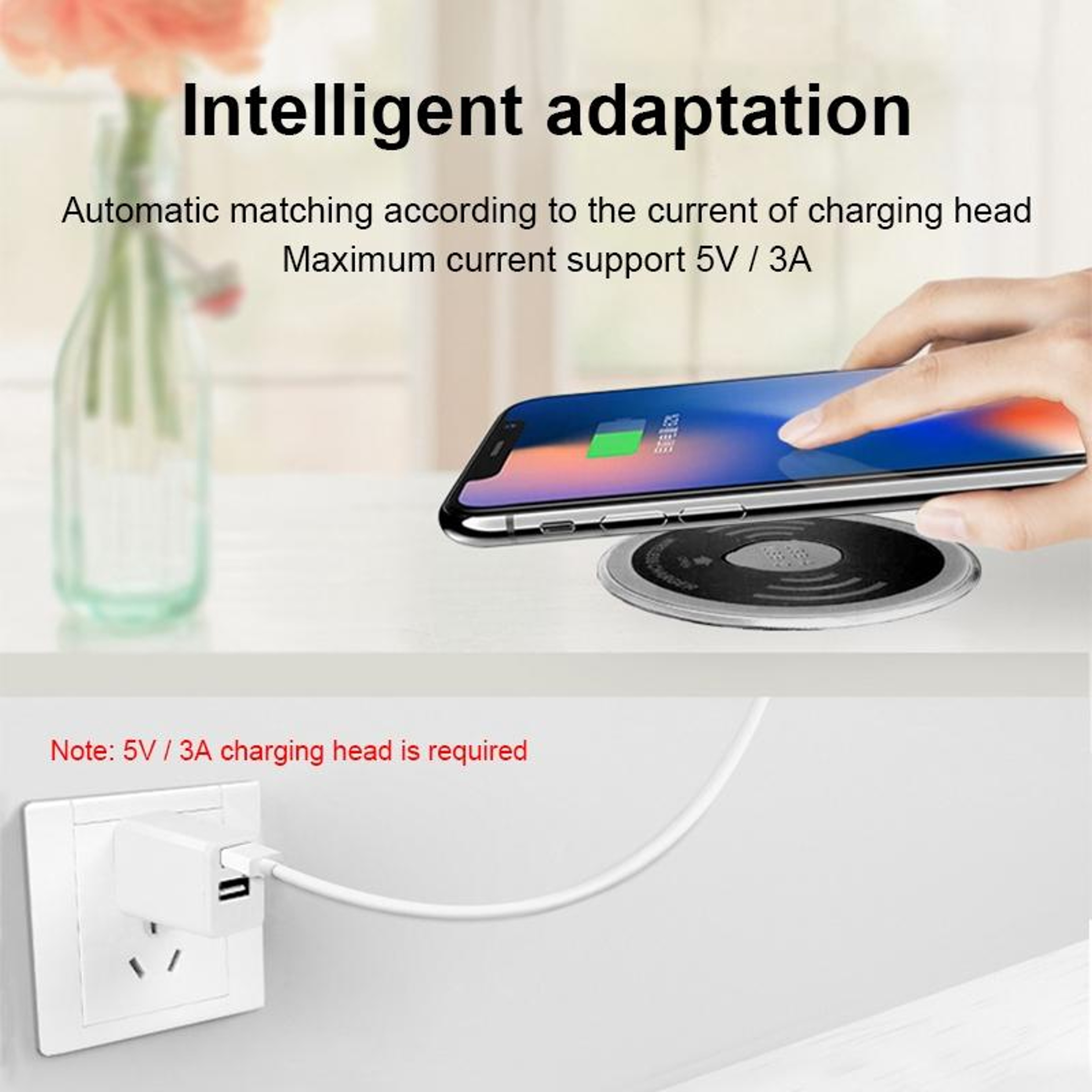 Embedded Desktop Wireless Charger PD USB Fast Charging Station 1.2m Cable – view 14