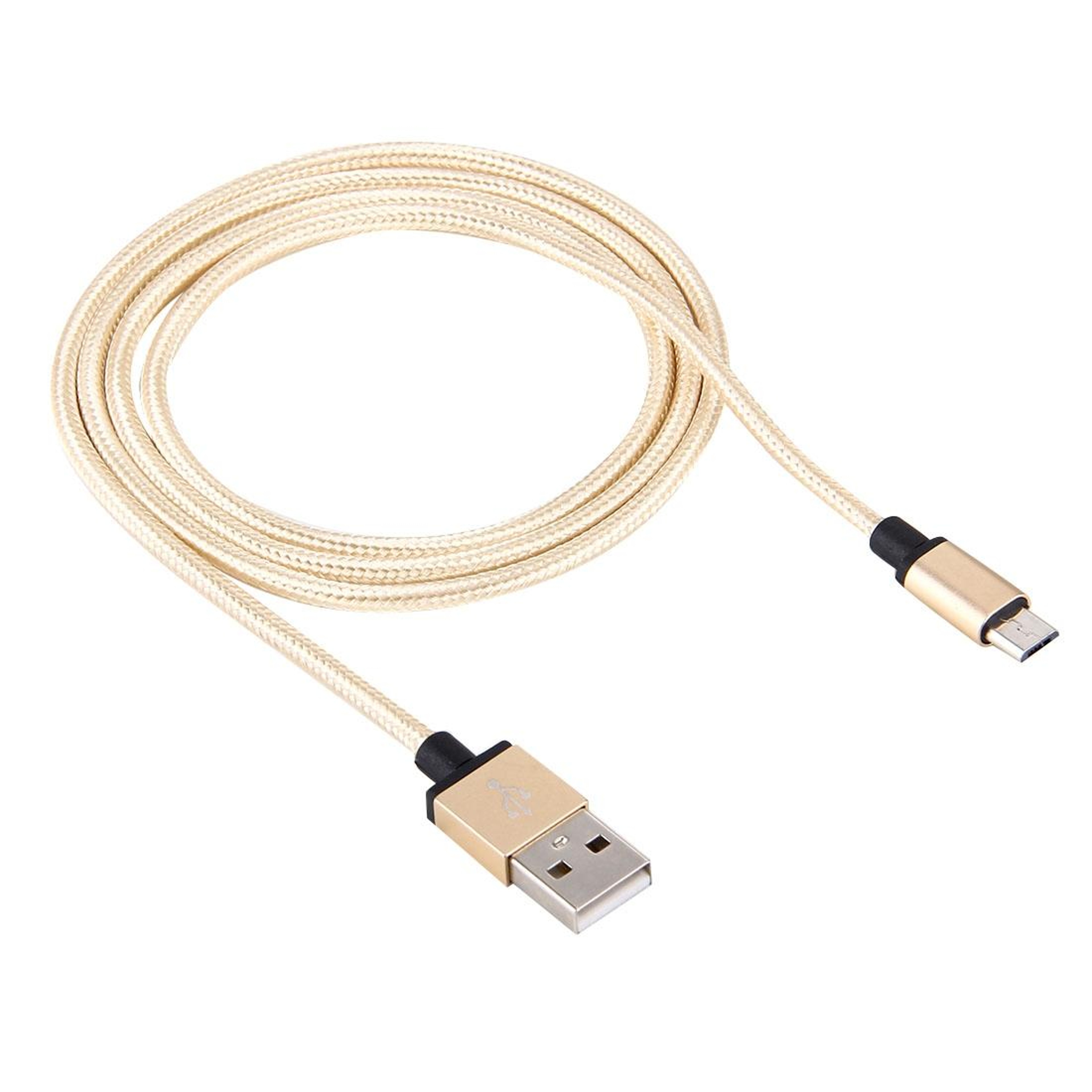 HeavyDuty Micro USB Charging Cable 1M Fast Sync Data Cable With Woven Metal Design 1