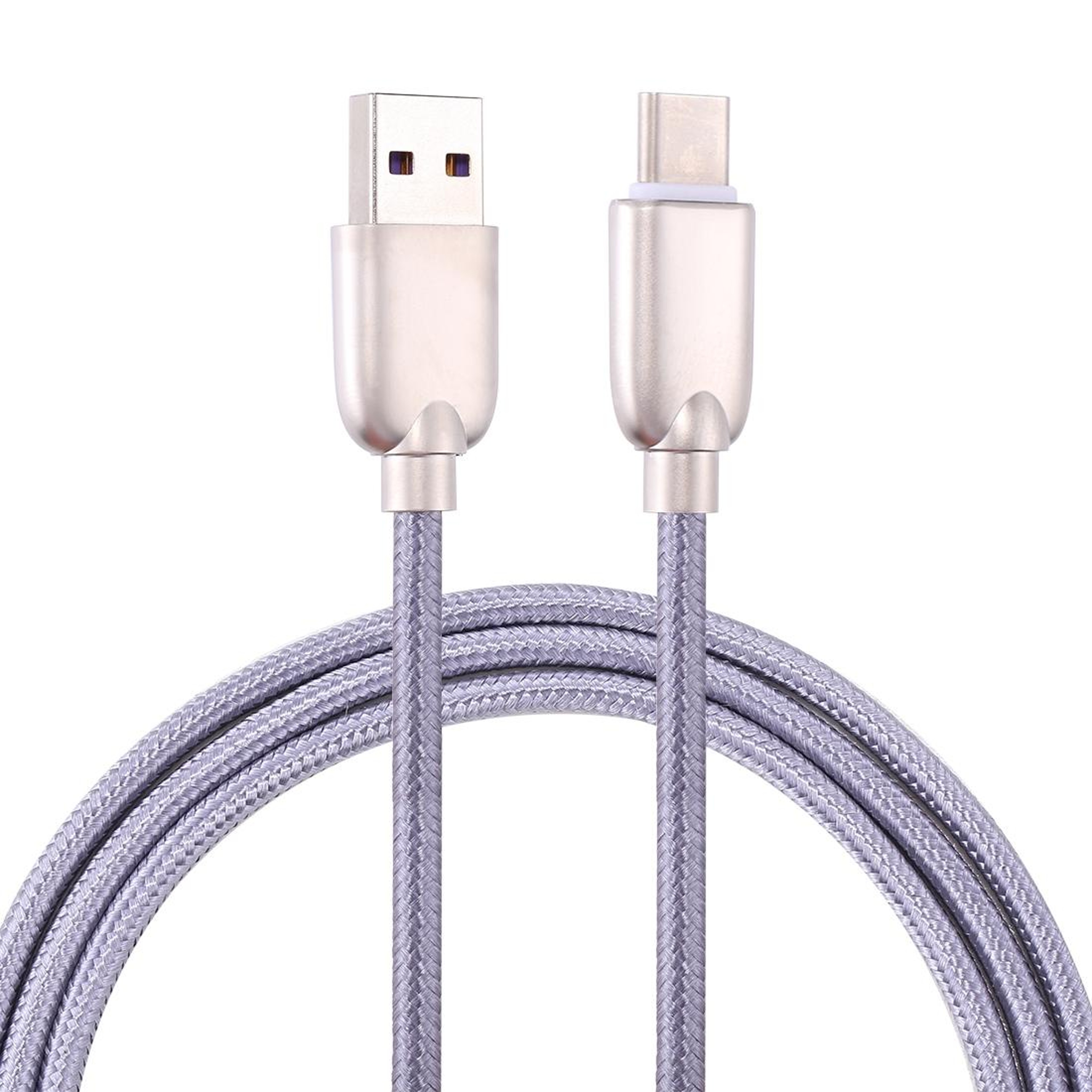 1m 5A Woven USB-C Fast Charging & Data Sync Cable Type-C to USB 2.0 Quick Charge Cable – view 1