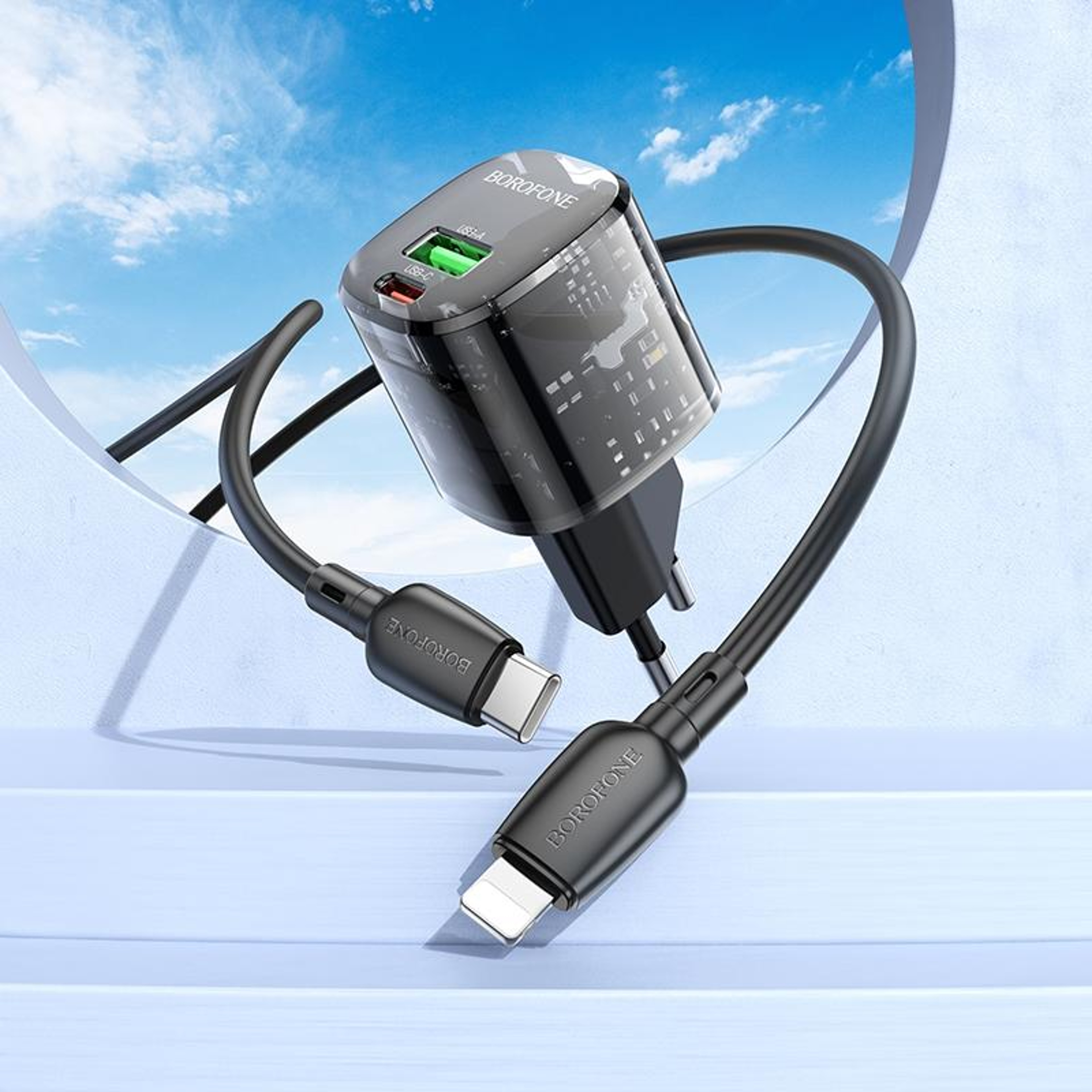 BN17 PD20W Fast Charger with USB-C to Lightning Cable  Dual Port Charging Kit – view 7