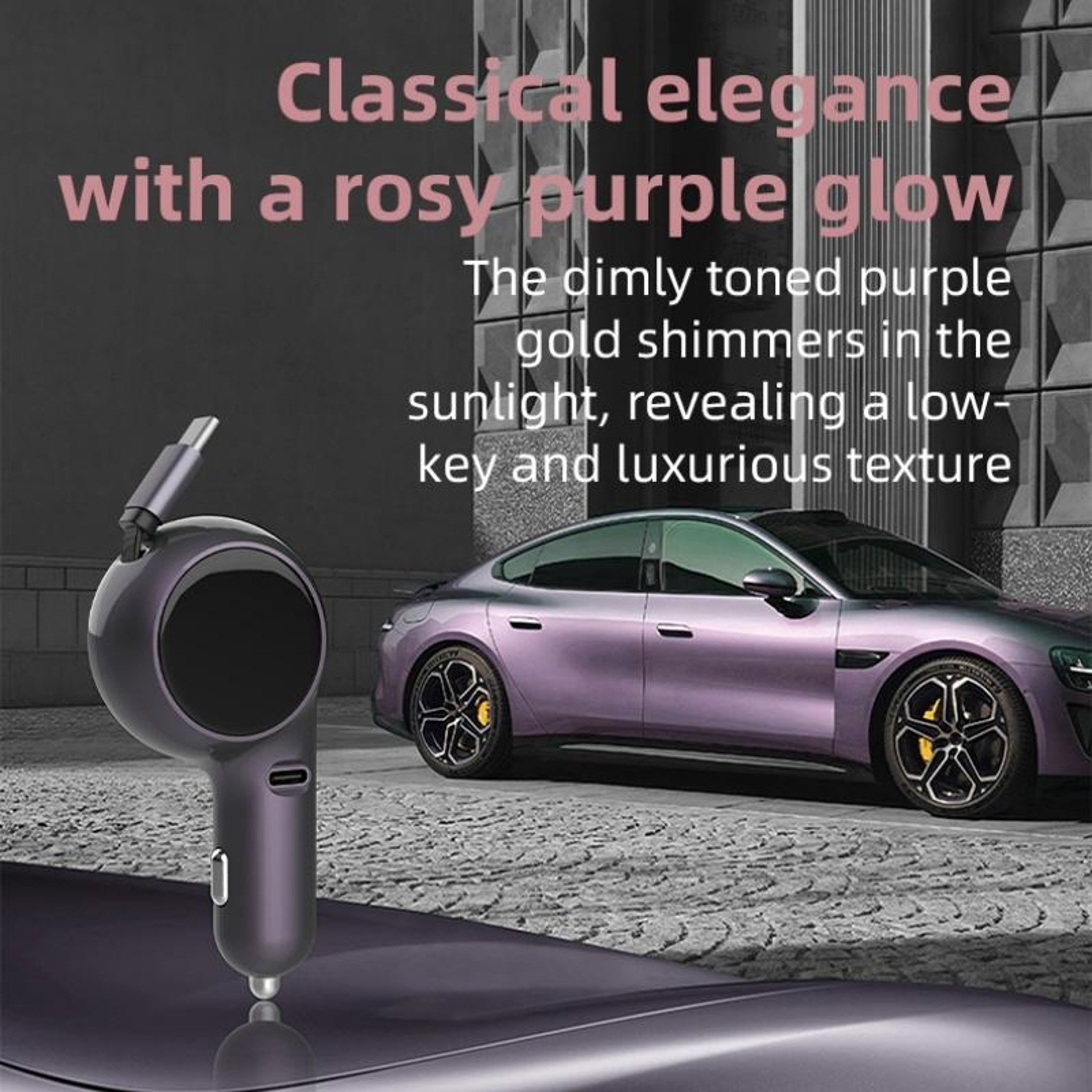 60W Type C Retractable Car Charger with Fast Charging Adapter USB-C Port – view 8