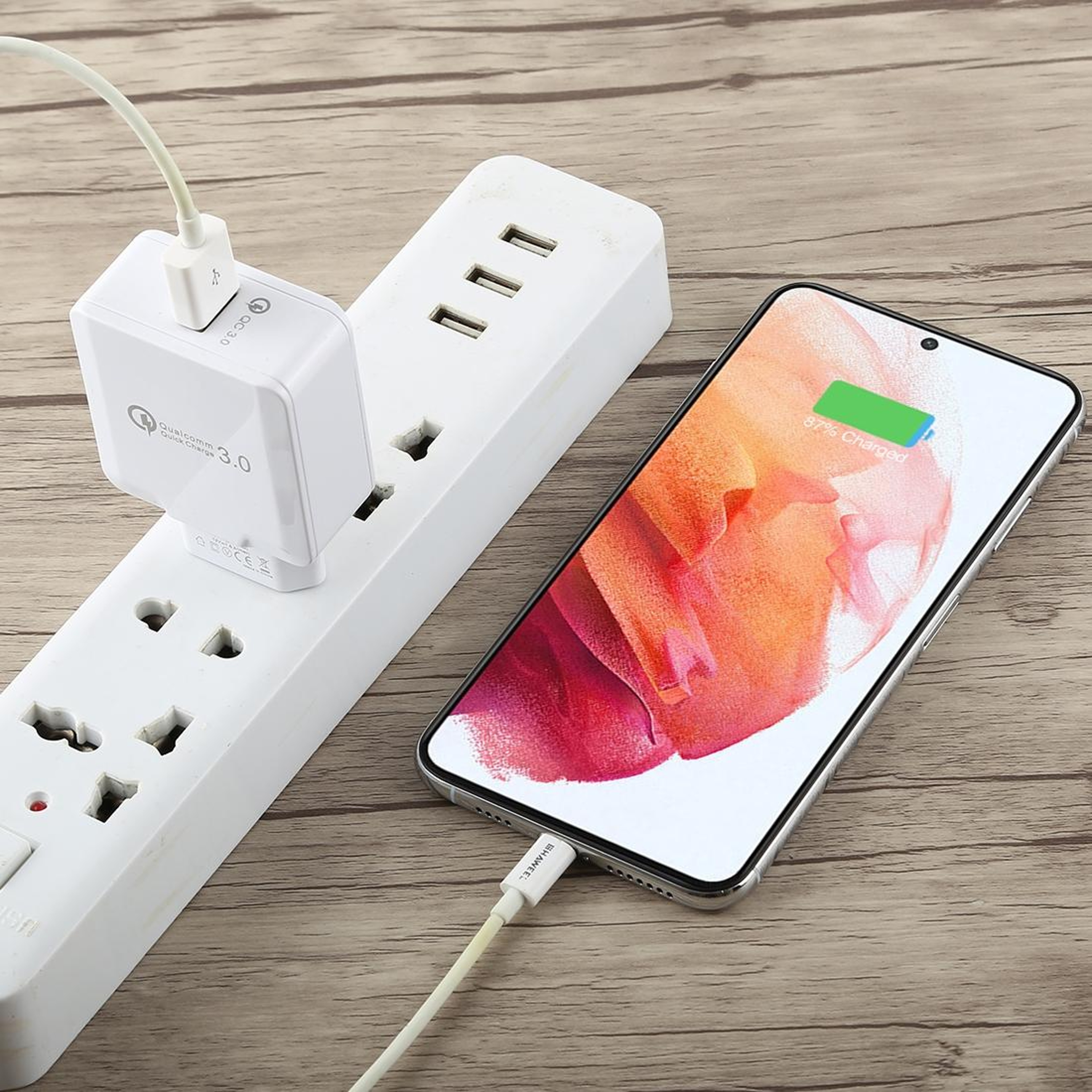 LZ-041 Portable Smart Quick Charge 3.0  Fast Wall Charger White – view 6