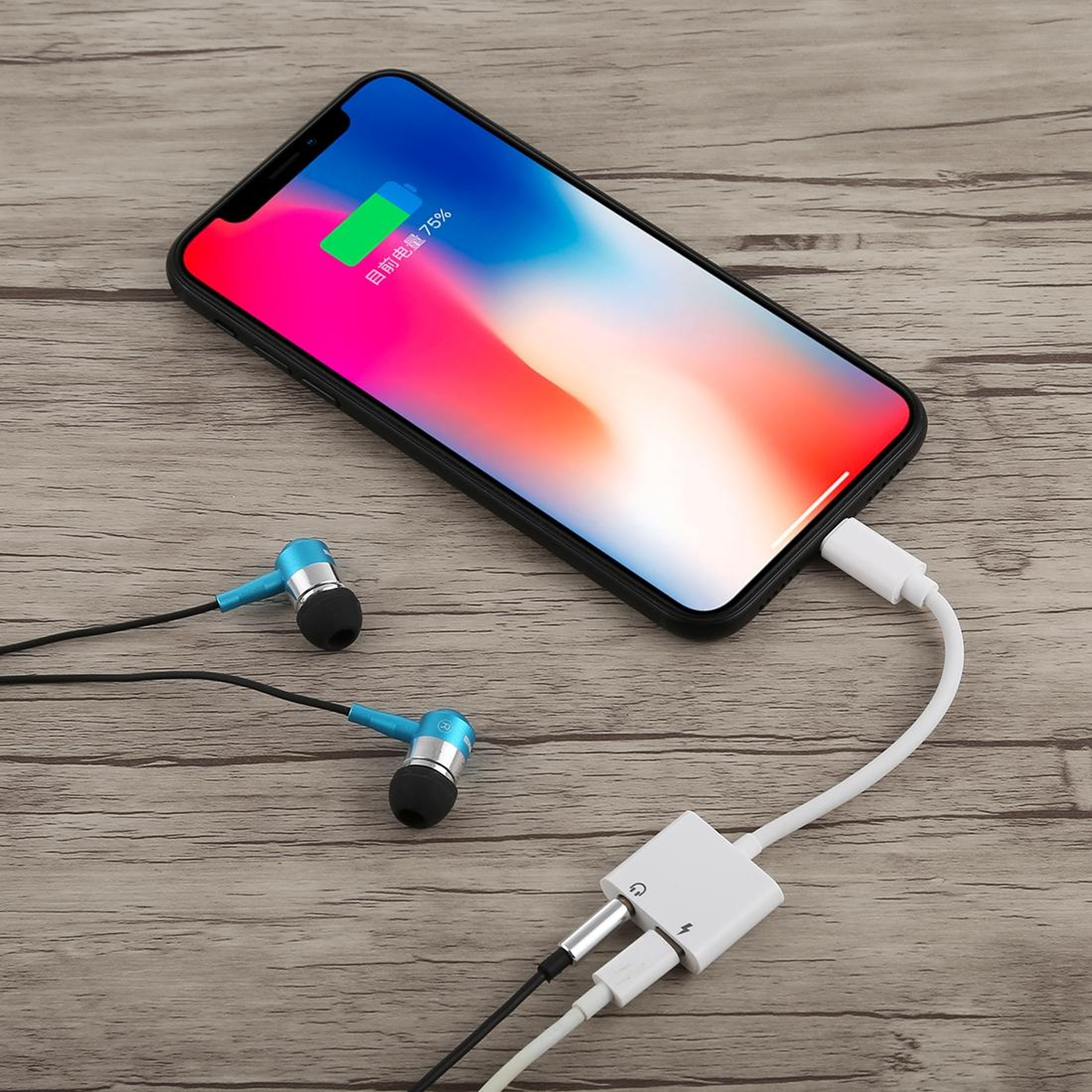 2 in 1 iPhone Lightning Audio Charging Adapter 8 Pin to 3.5mm Splitter for Music & Charging – view 6