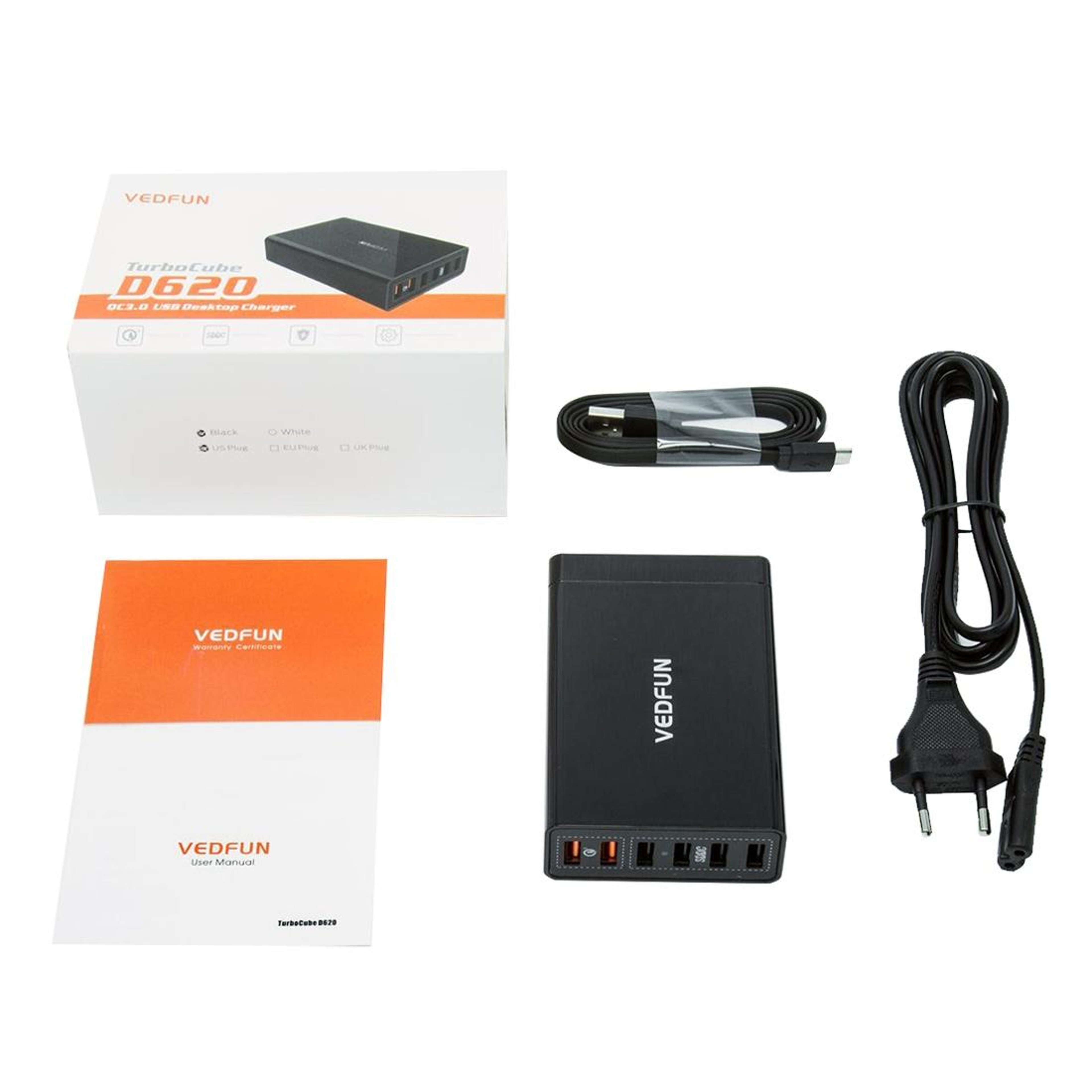 D620 6 Port USB Charger Quick Charge 3.0 Multi Port Fast Charging Station – view 10