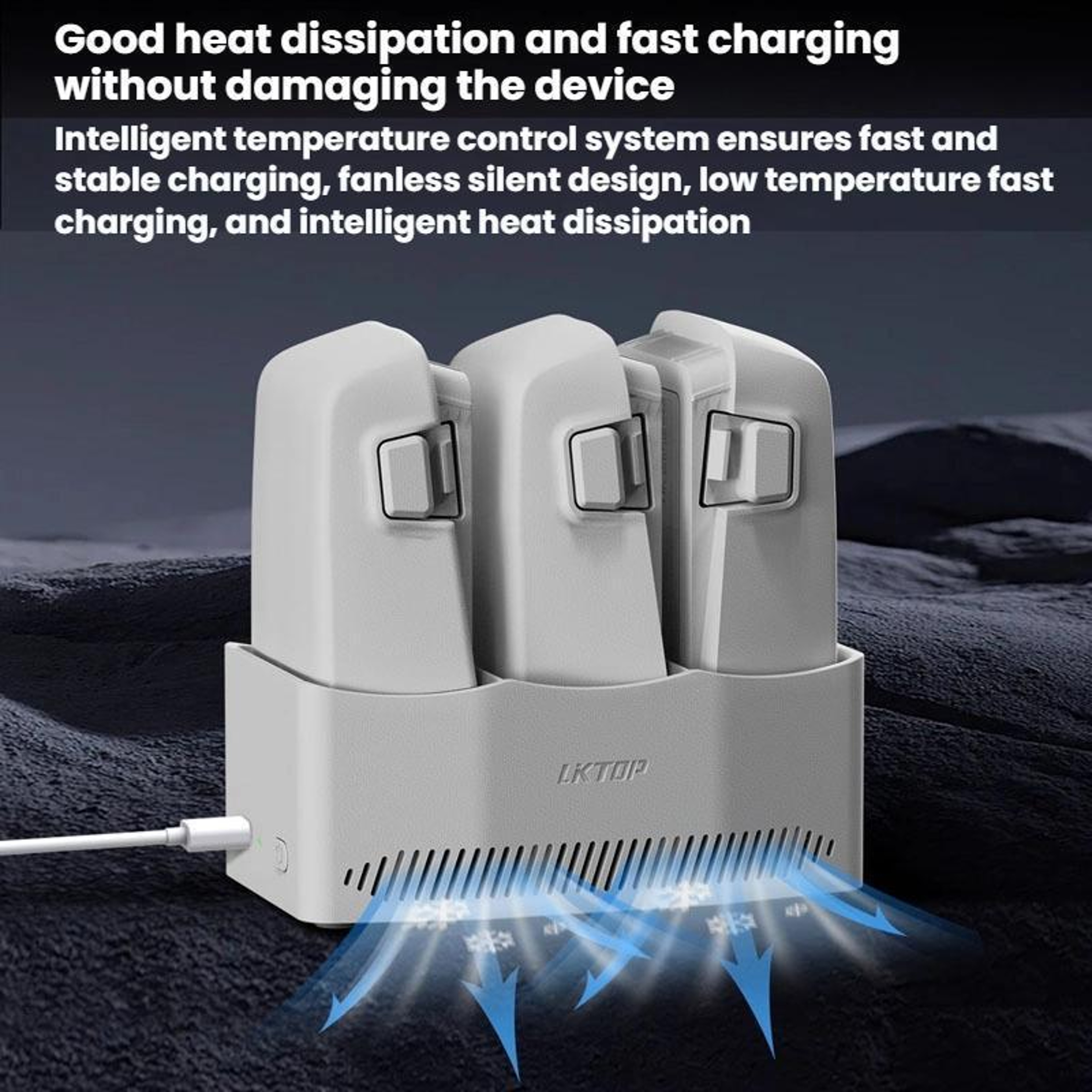 DJI Flip Battery Charger 65W 3 Channel Smart Charging Hub for Fast Drone Power Management – view 5