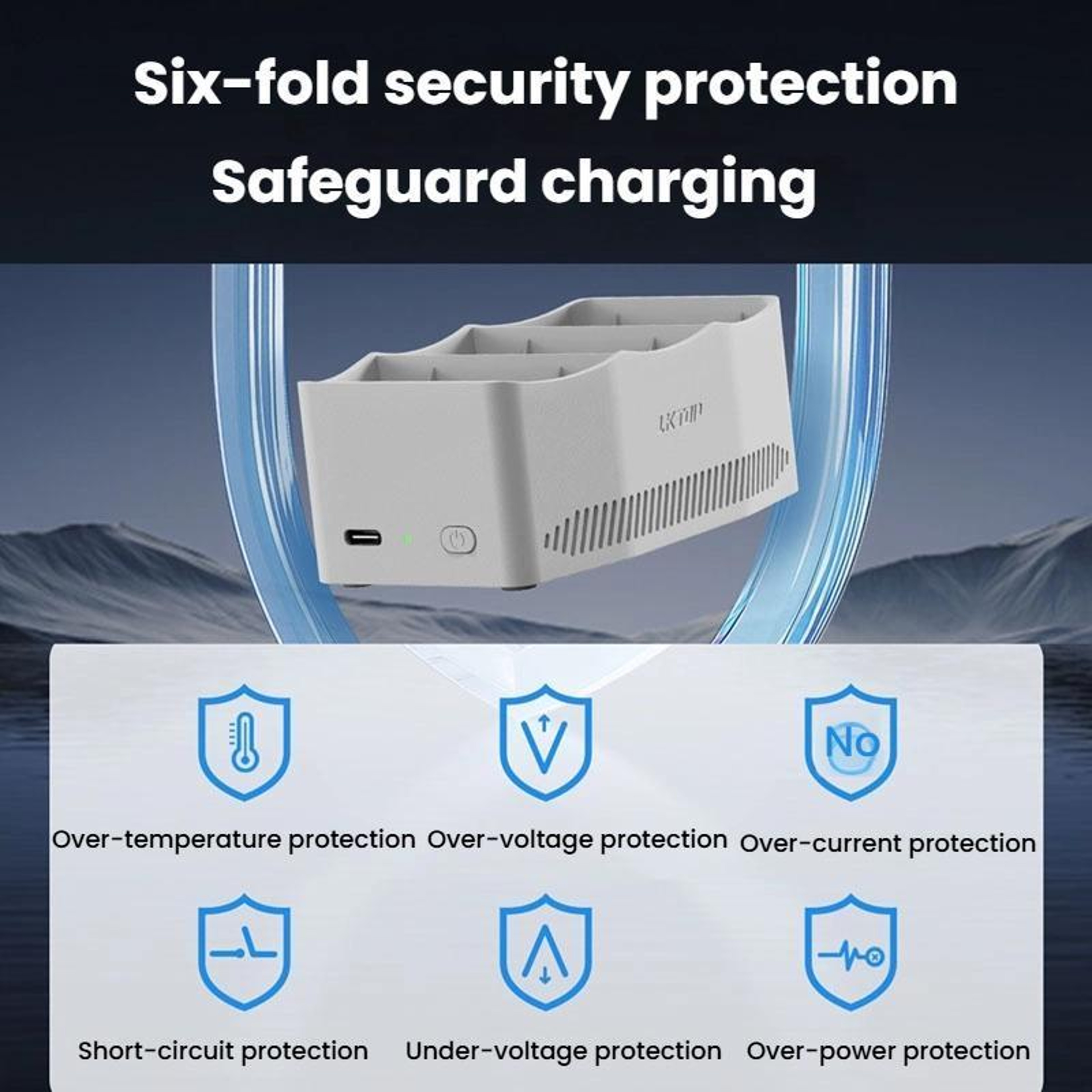 DJI Flip Battery Charger 65W 3 Channel Smart Charging Hub for Fast Drone Power Management – view 7