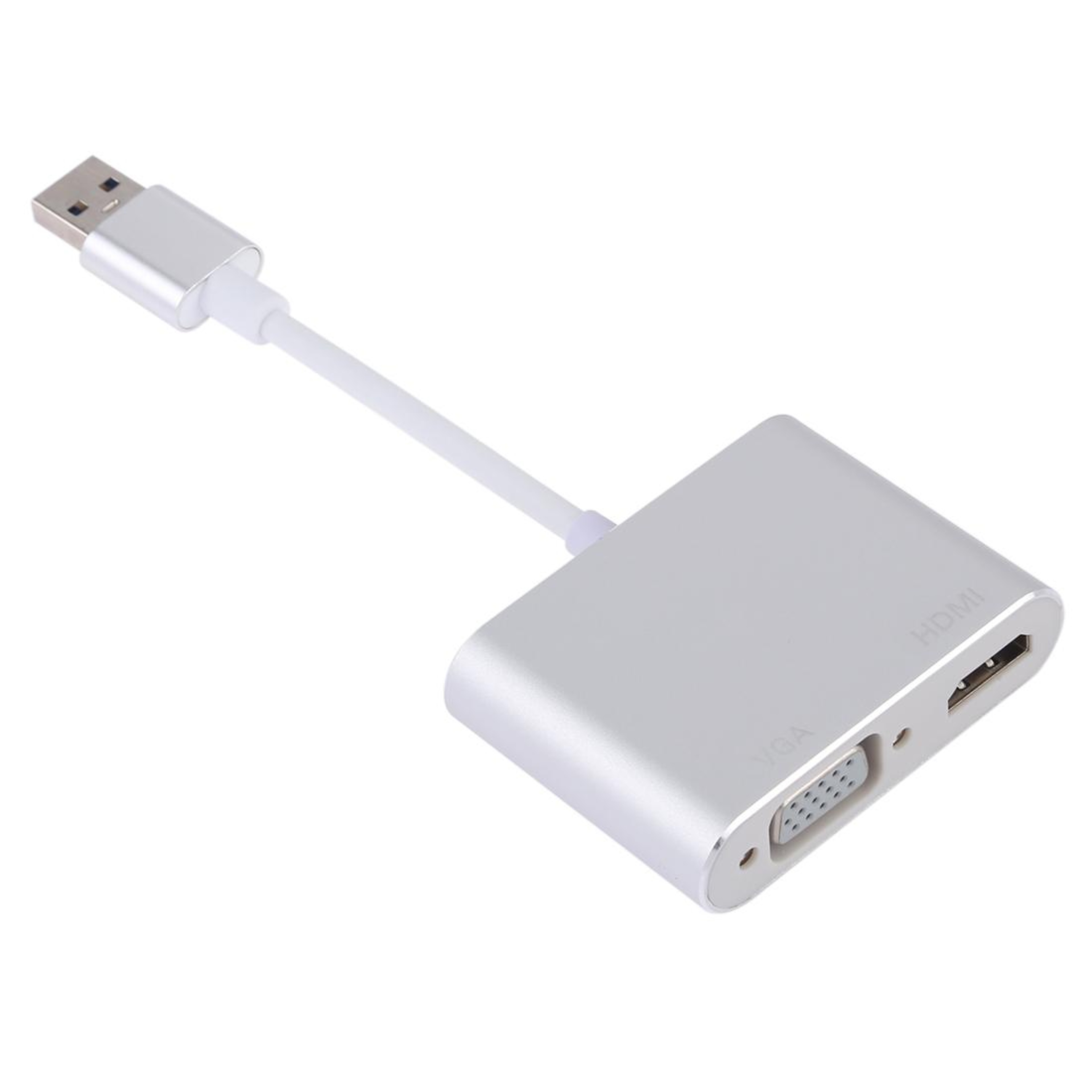 2-in-1 USB 3.0 to HDMI and VGA Dual Monitor Adapter for Extended Display and Multi-Screen Setup – view 1