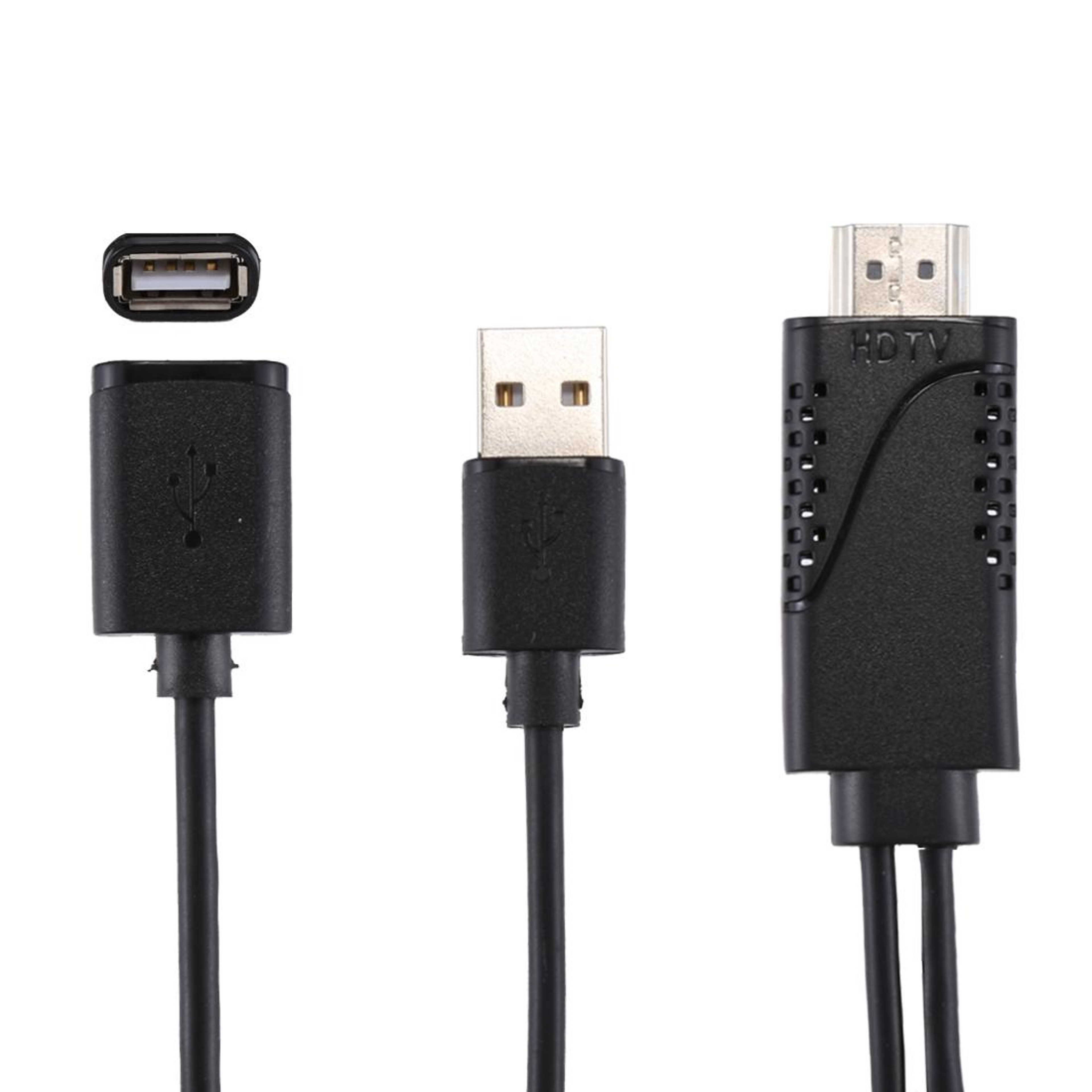 1080P HDMI adapter cable for Phone to TV Screen Mirroring USB Powered AV Converter – view 2
