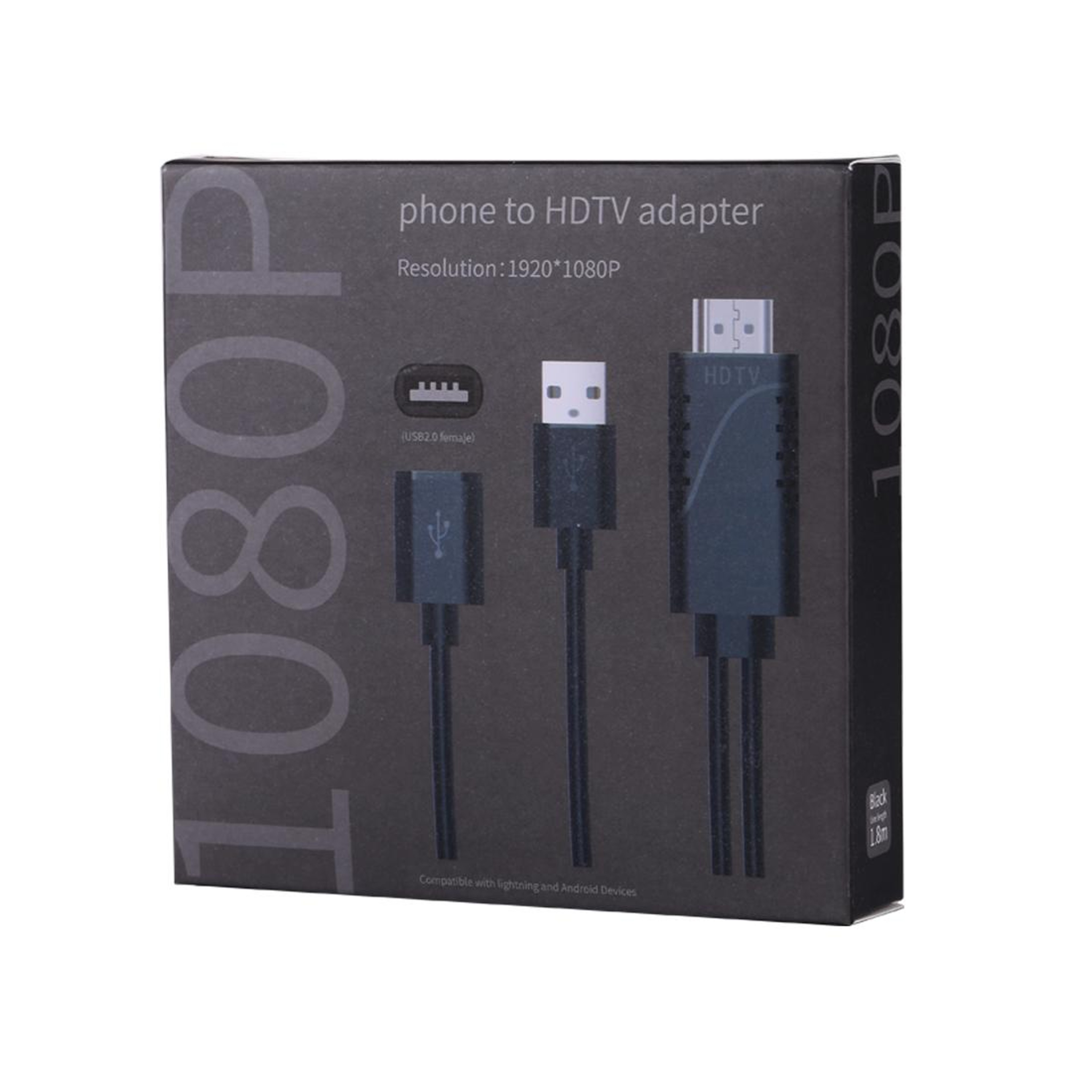 1080P HDMI adapter cable for Phone to TV Screen Mirroring USB Powered AV Converter – view 6