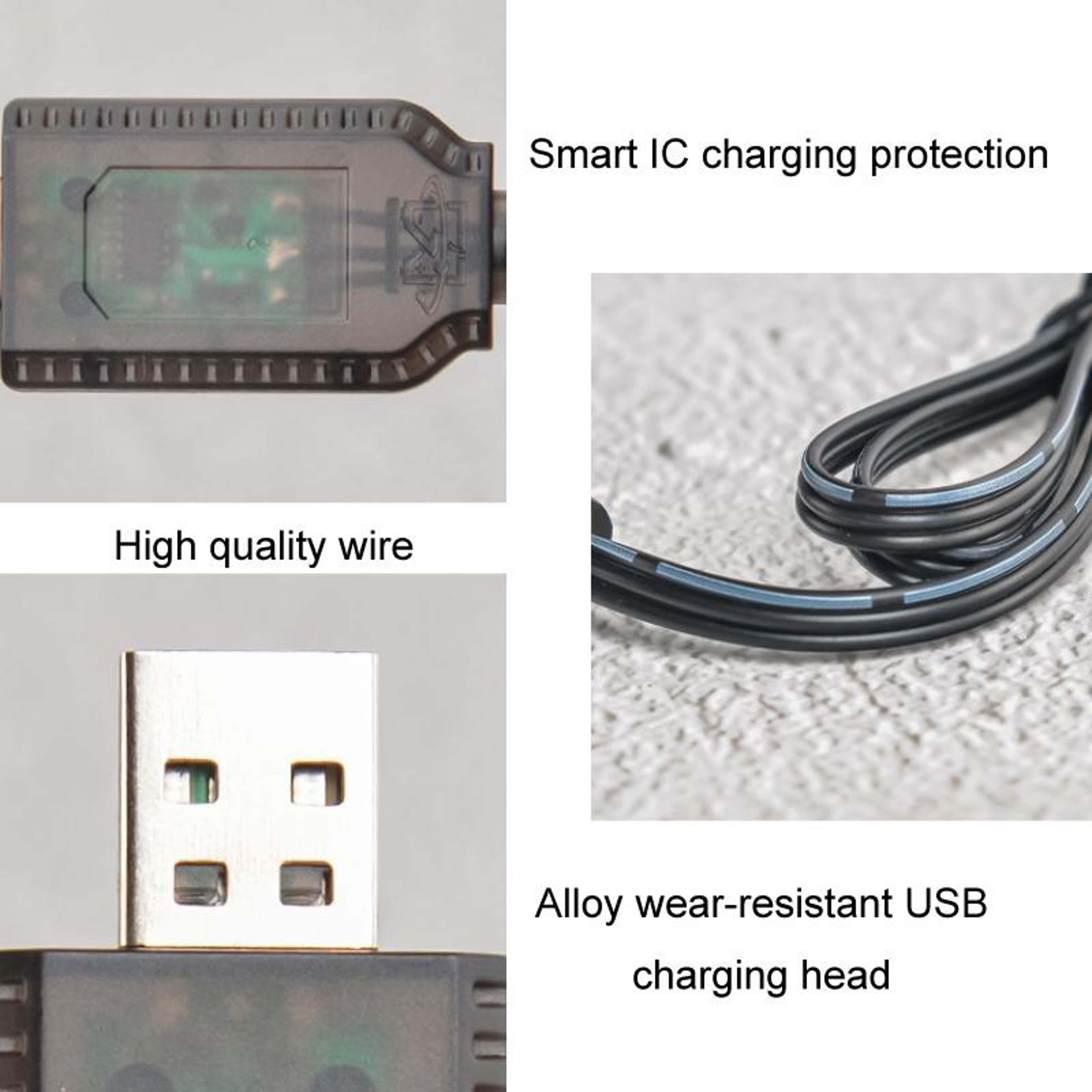 7.4V SM-3P Battery Charger Cable with Smart Chip Protection – view 4