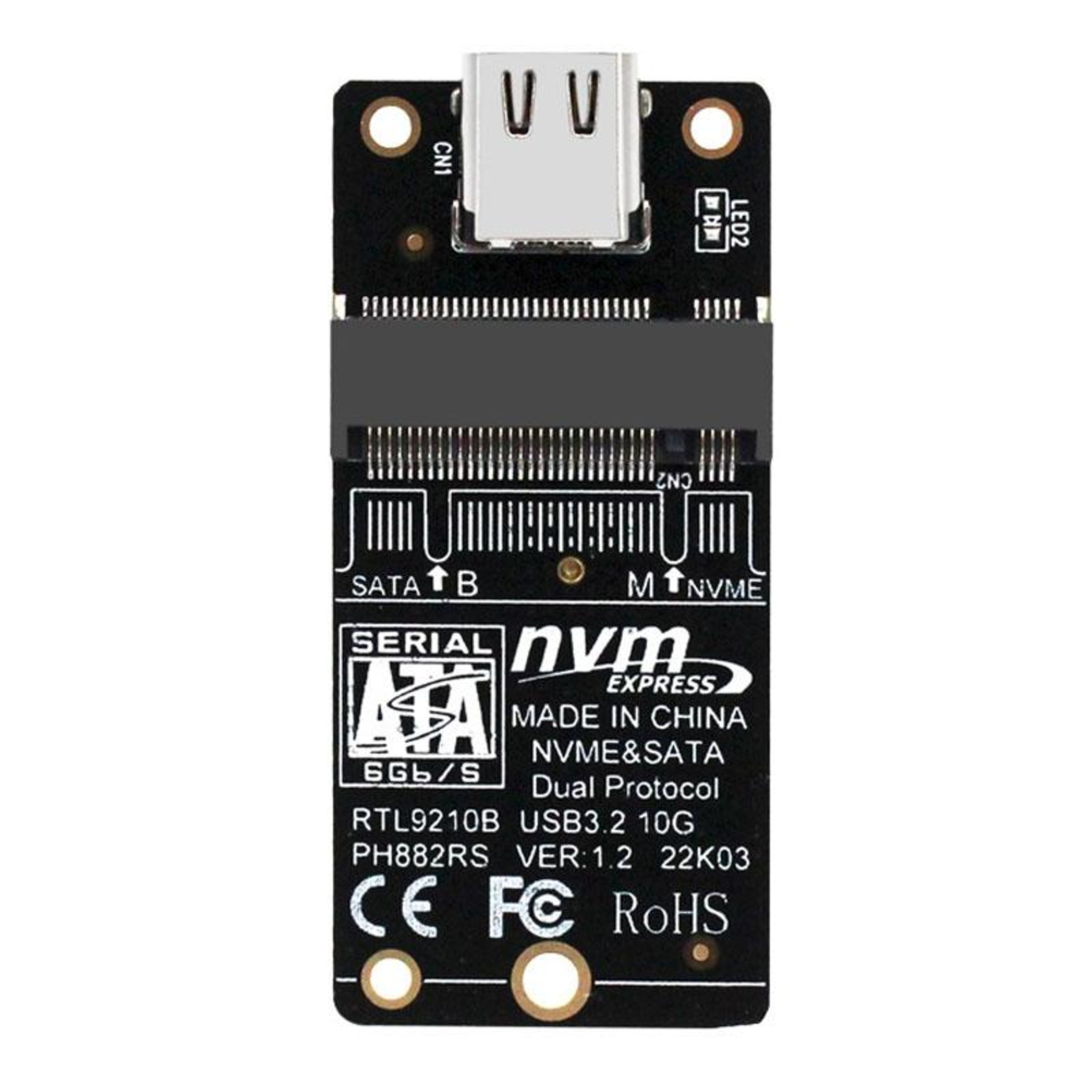 RTL9210B 10Gbps M.2 NVMe SSD Enclosure Adapter USB-C External Drive Converter – view 1
