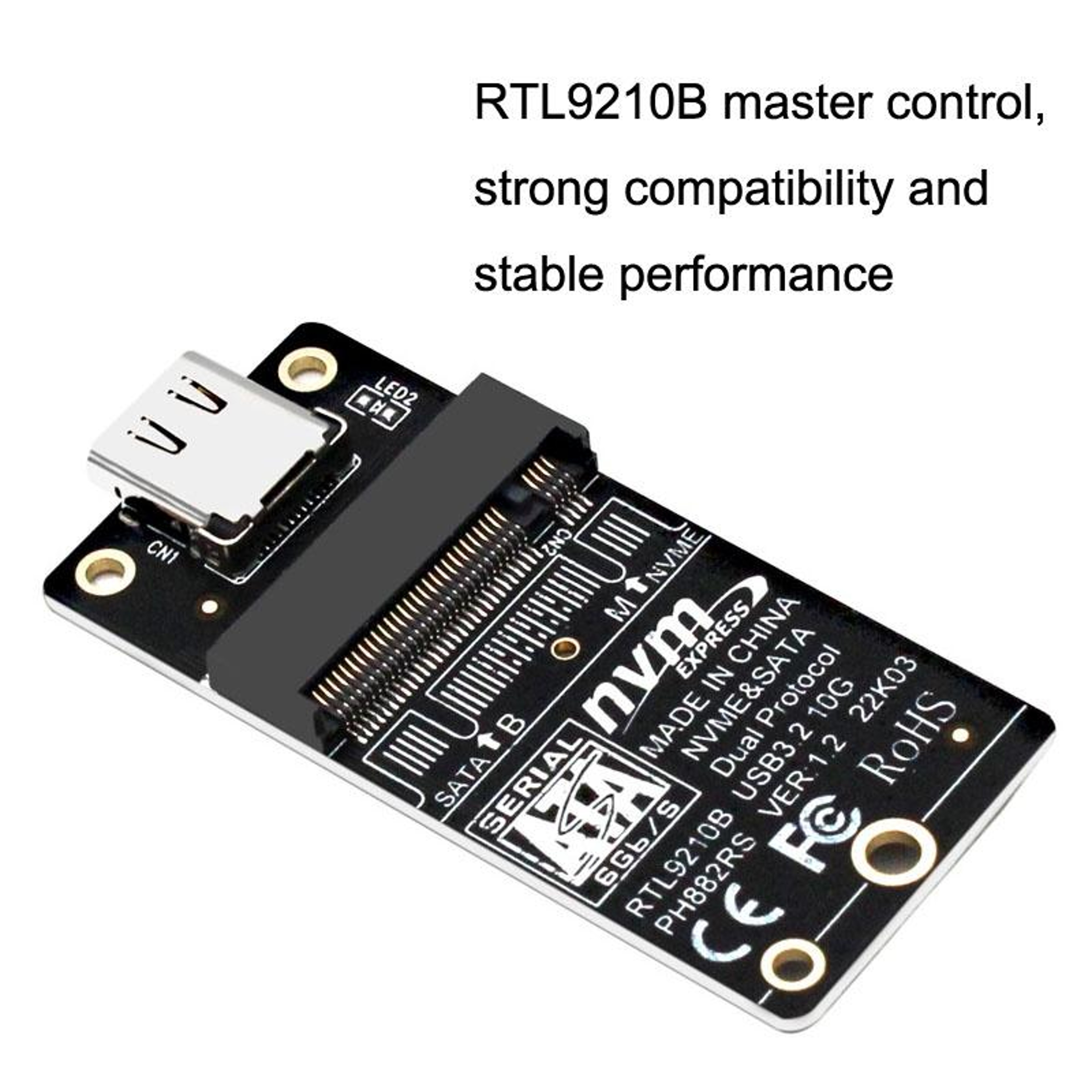 RTL9210B 10Gbps M.2 NVMe SSD Enclosure Adapter USB-C External Drive Converter – view 4