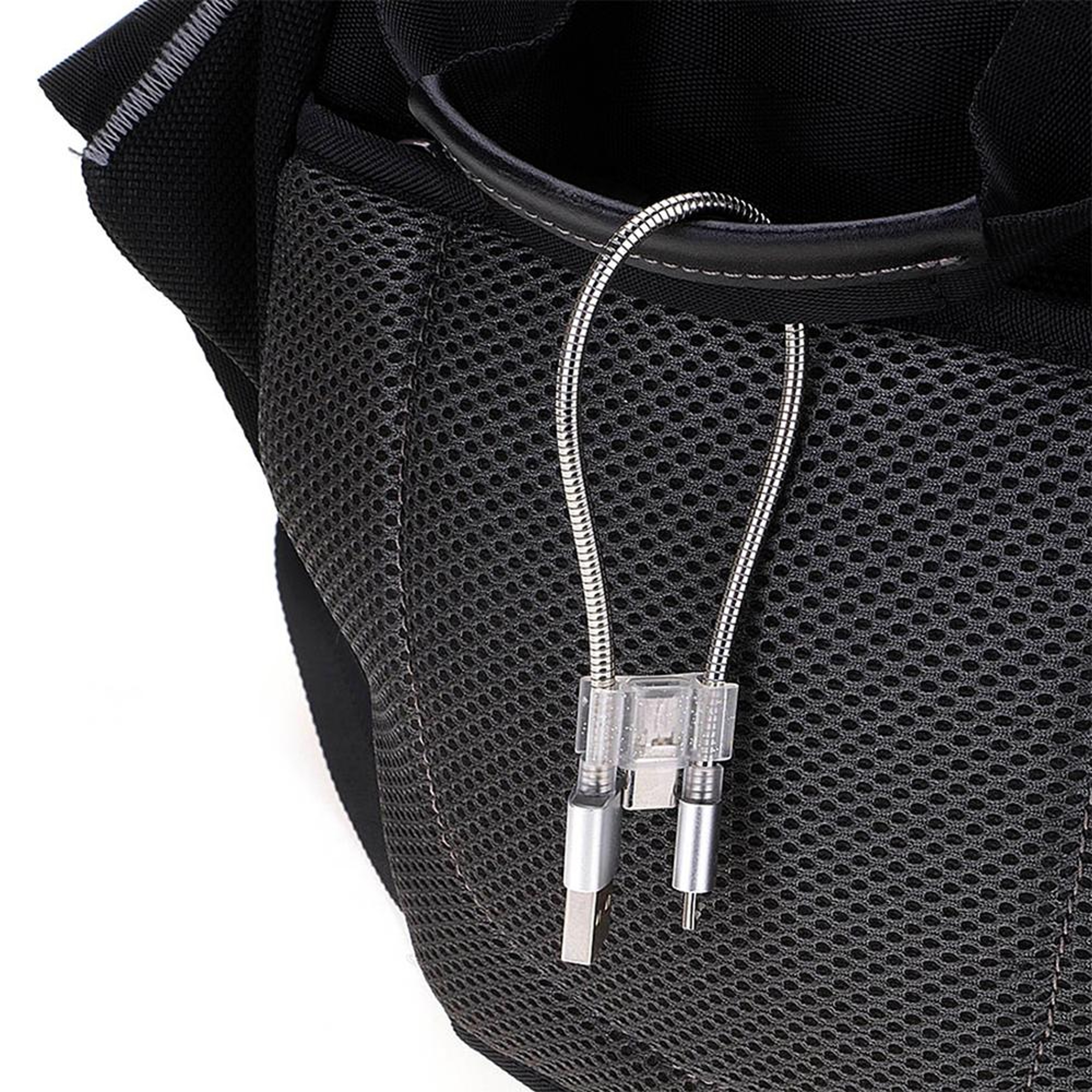 2-in-1 Flexible USB-C & Micro USB Fast Charging Cable 24cm Portable Data Sync Cord – view 11