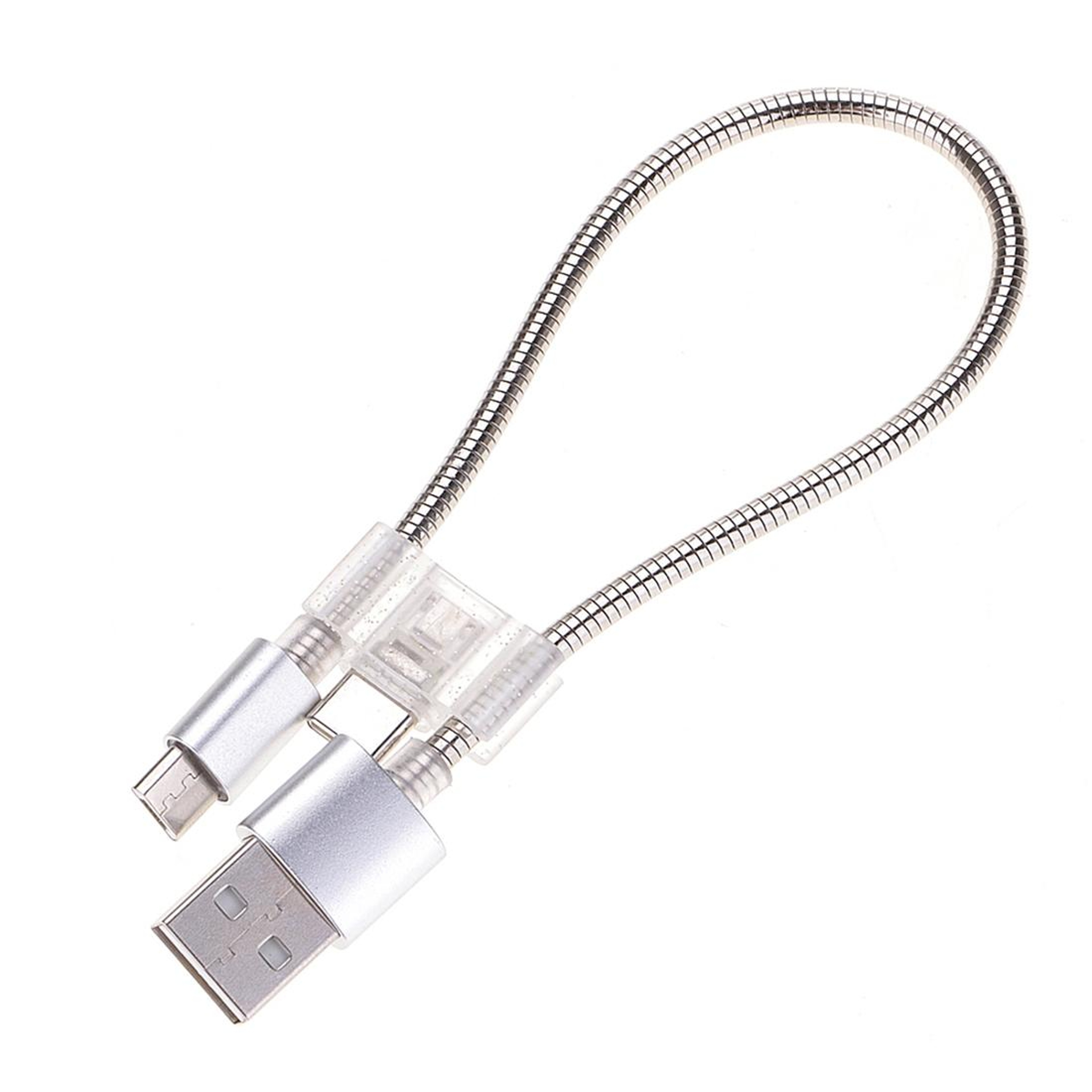 2-in-1 Flexible USB-C & Micro USB Fast Charging Cable 24cm Portable Data Sync Cord – view 9